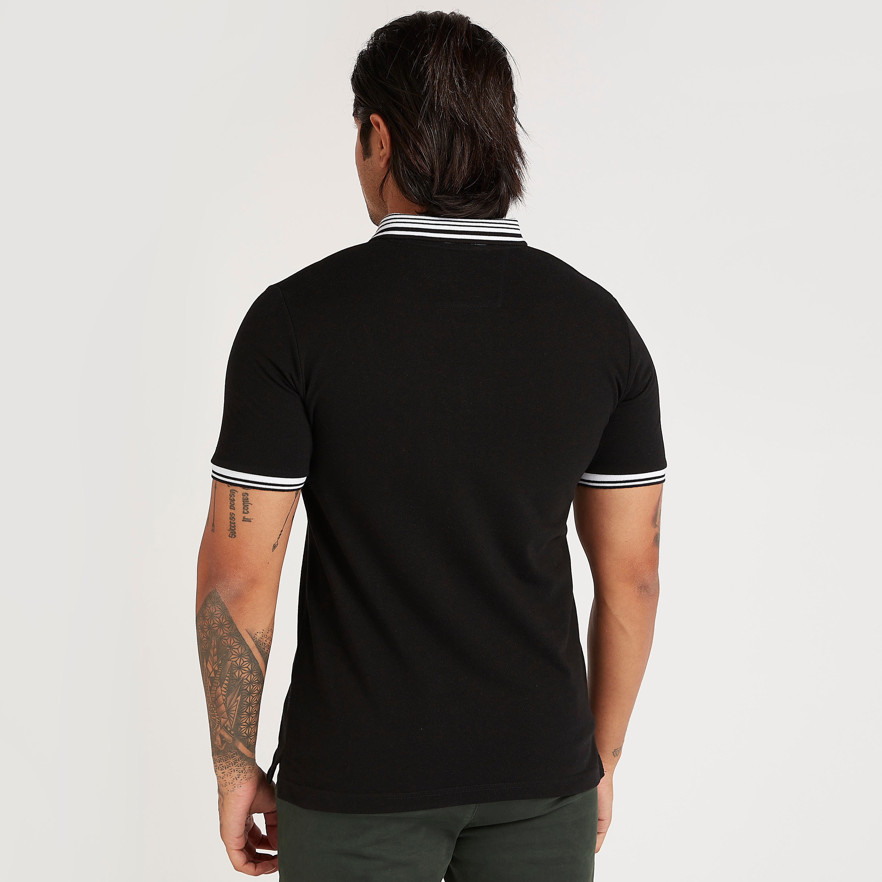 Embroidered Polo T-shirt with Short Sleeves-men-clothing-tshirtsandpolos-polos-image-4