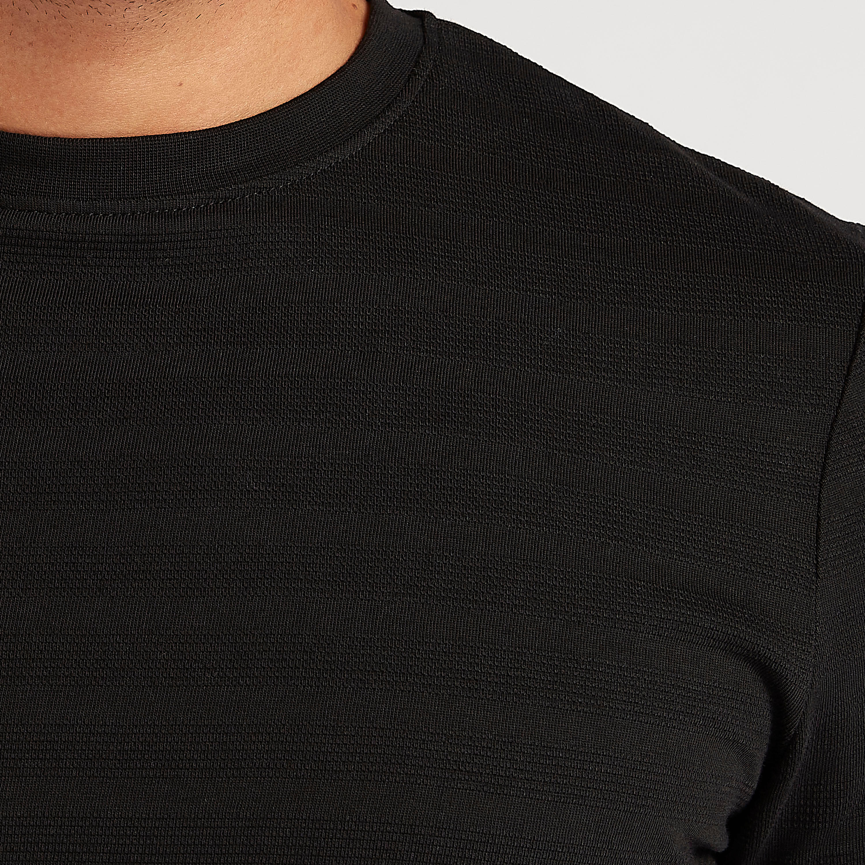 Textured T-shirt with Short Sleeves and Crew Neck-men-clothing-tshirtsandpolos-tshirts-image-3