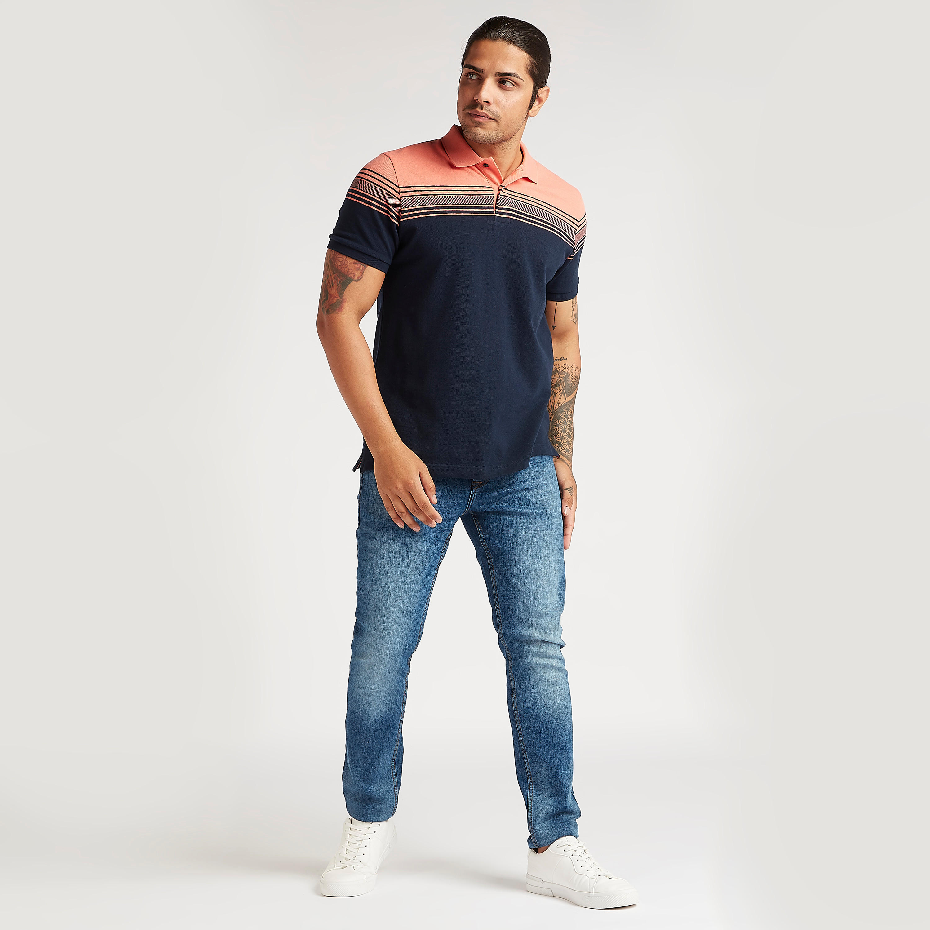 تيشيرت بولو مخطّط بأكمام قصيرة-men-clothing-tshirtsandpolos-polos-image-4