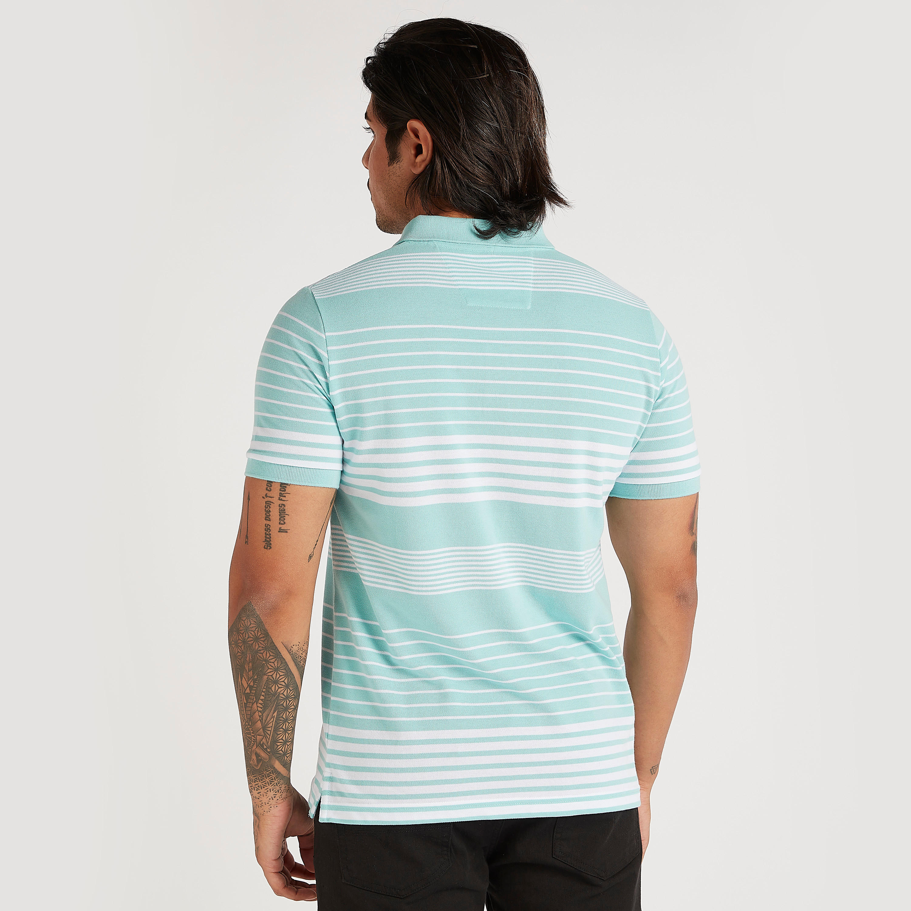 Striped Polo T-shirt with Short Sleeves-men-clothing-tshirtsandpolos-polos-image-4