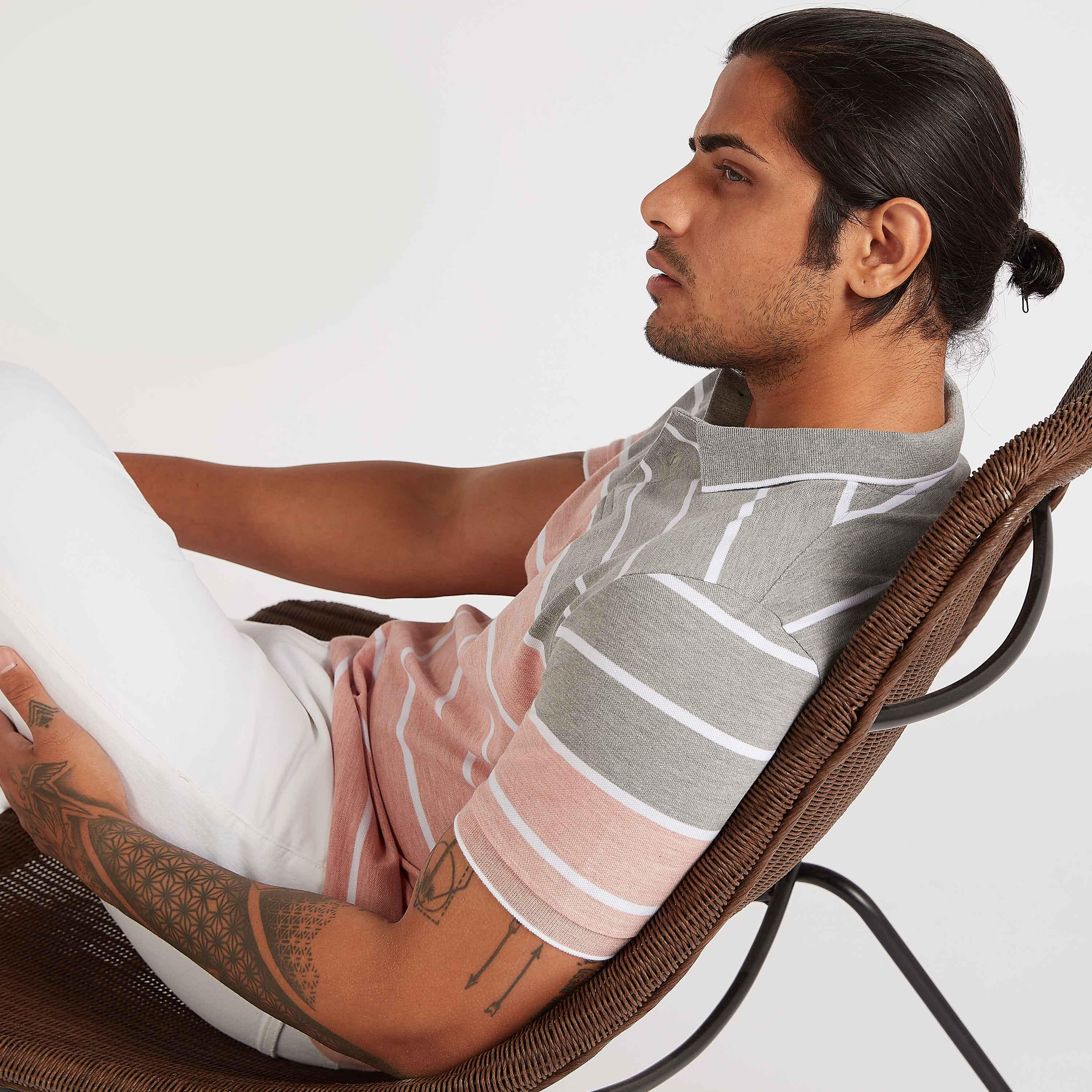 تيشيرت بولو مخطّط بأكمام قصيرة-men-clothing-tshirtsandpolos-polos-image-2