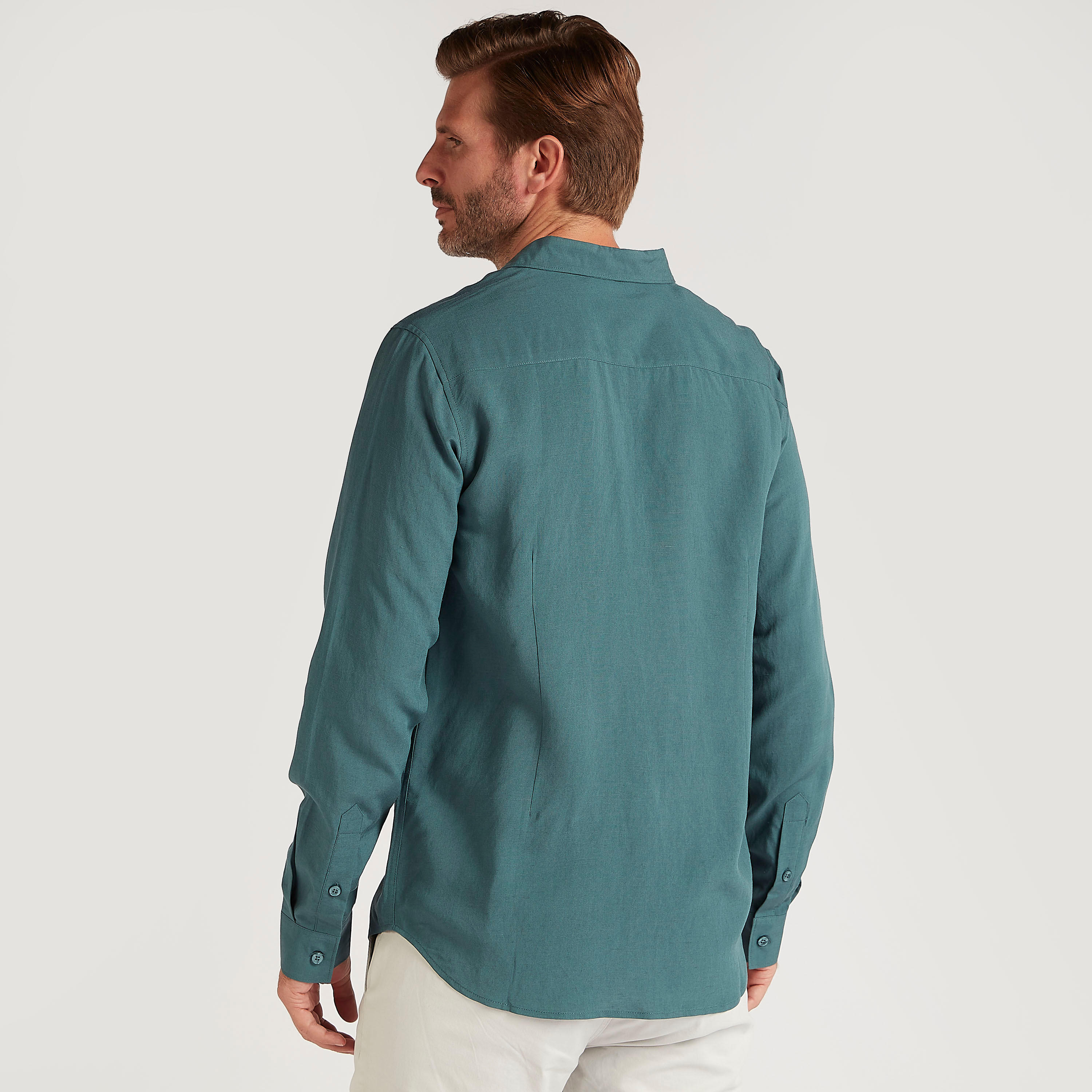 قميص بارز الملمس بأكمام طويلة وزر-men-clothing-shirts-image-4