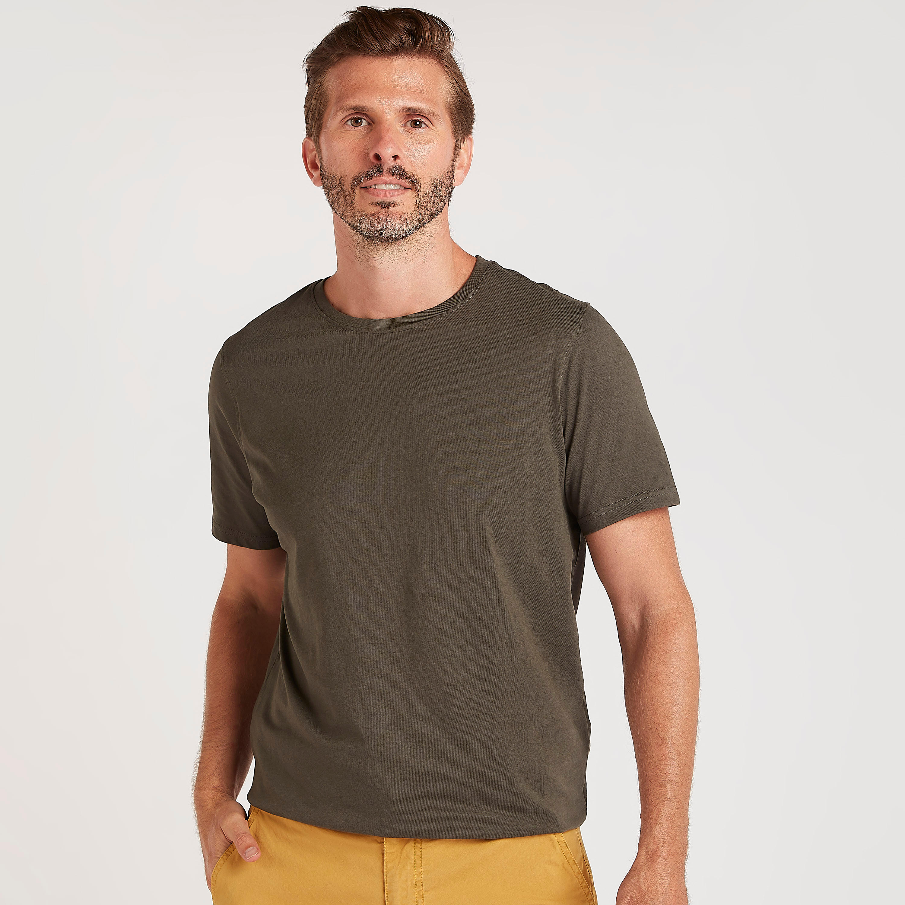 Solid T-shirt with Short Sleeves and Crew Neck-men-clothing-tshirtsandpolos-tshirts-image-3