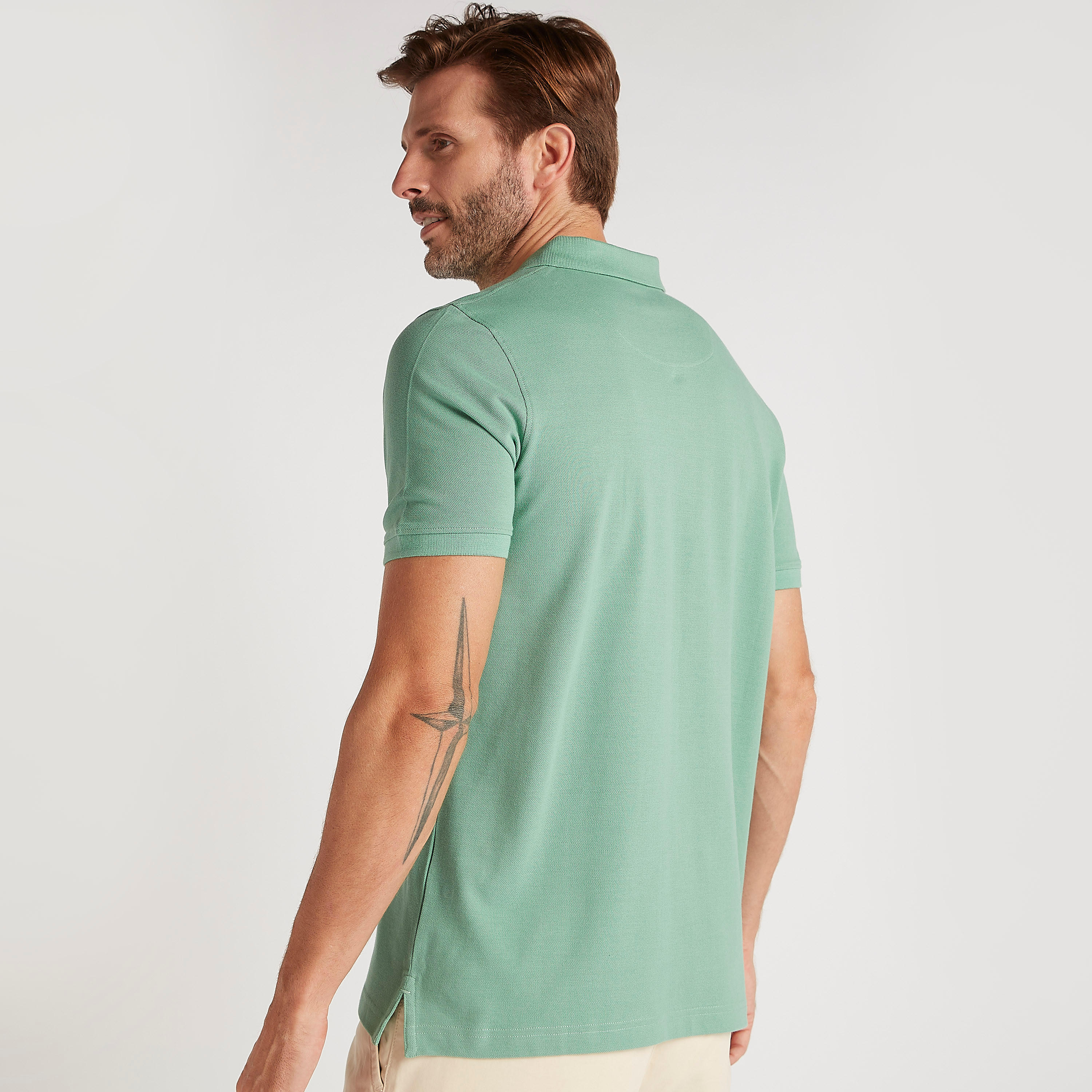 Solid Polo T-shirt with Short Sleeves-men-clothing-tshirtsandpolos-polos-image-6