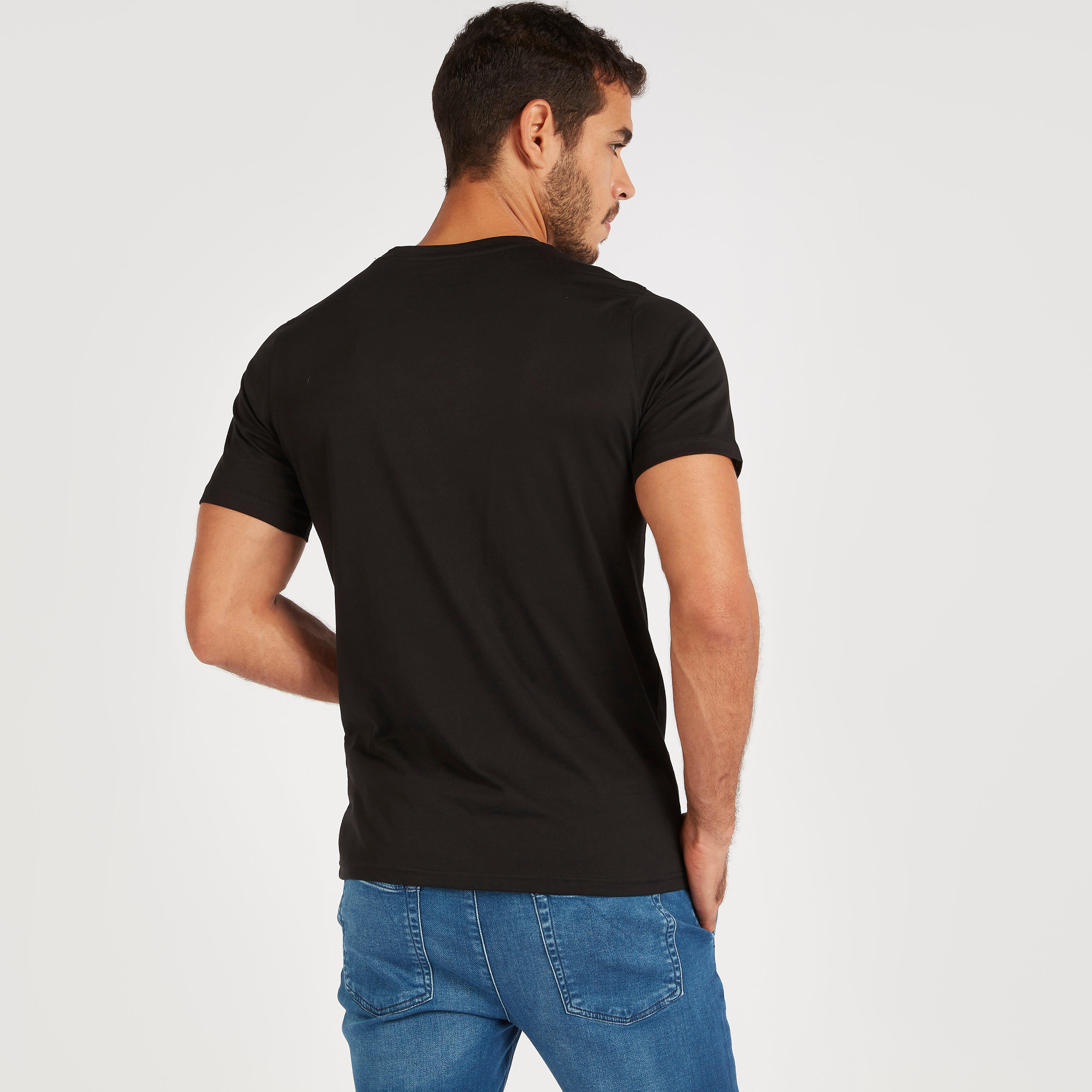 Printed T-shirt with Crew Neck and Short Sleeves-men-clothing-tshirtsandpolos-tshirts-image-4