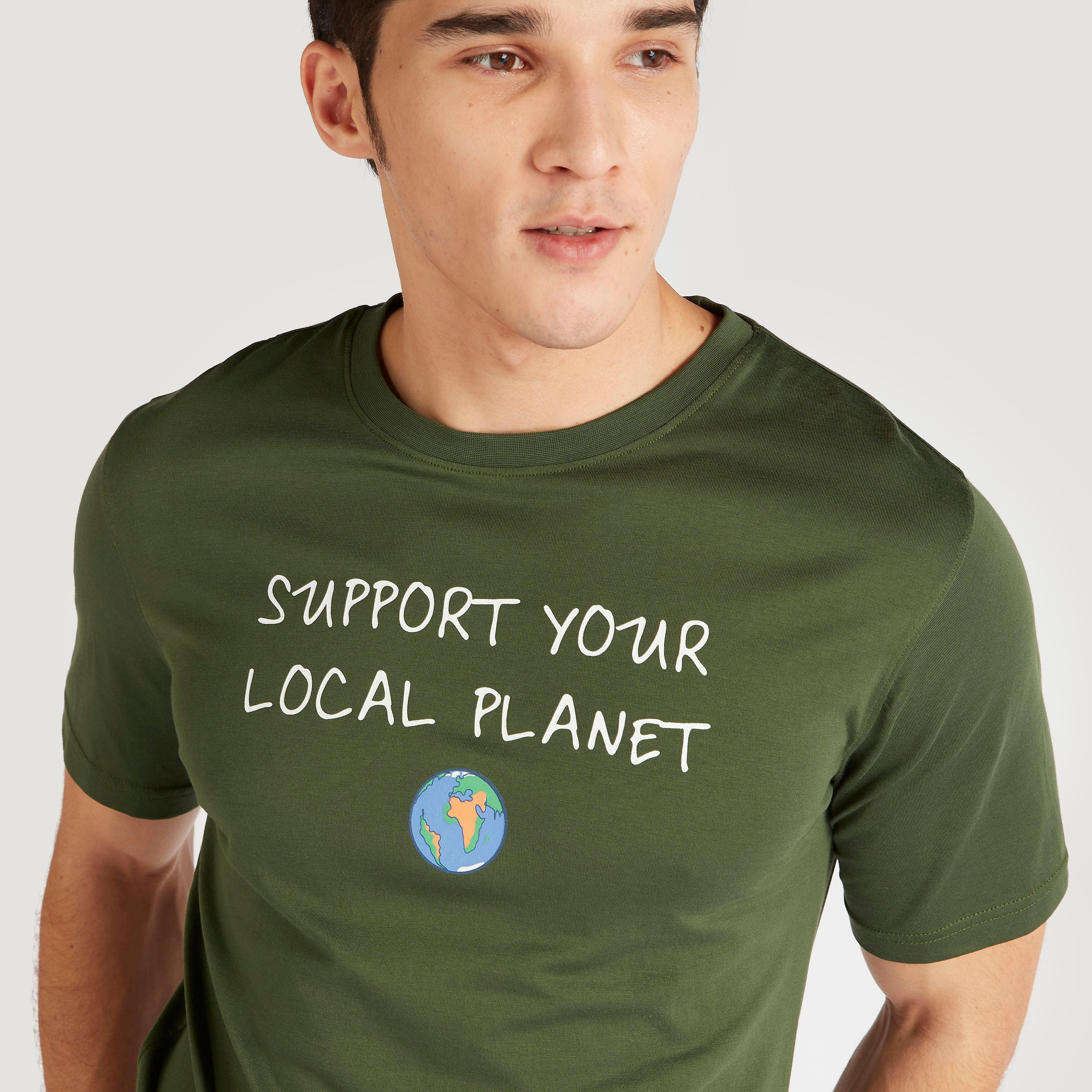 Printed Crew Neck T-shirt with Short Sleeves-men-clothing-tshirtsandpolos-tshirts-image-3