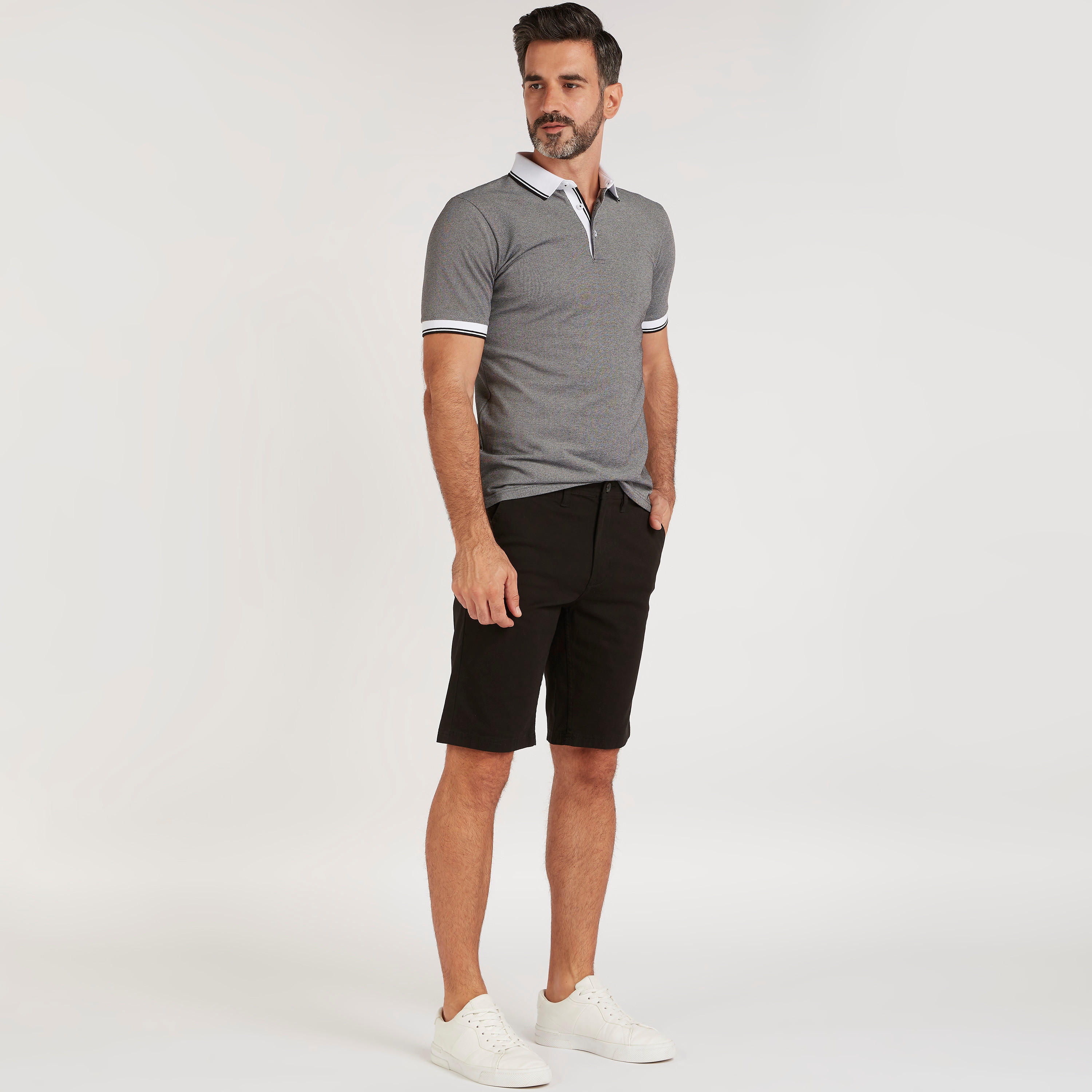 تيشيرت بولو بارز الملمس بأكمام قصيرة-men-clothing-tshirtsandpolos-polos-image-4