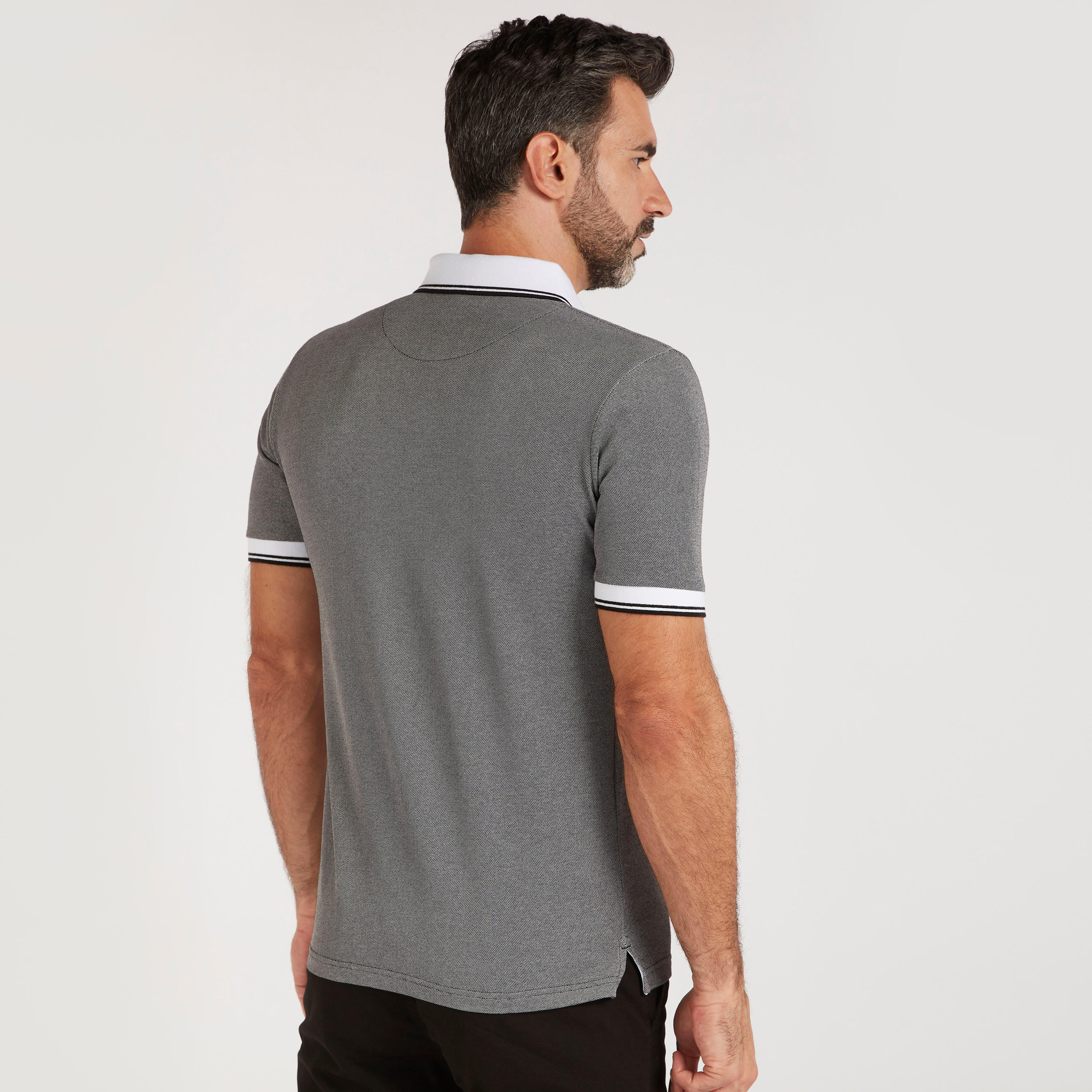 تيشيرت بولو بارز الملمس بأكمام قصيرة-men-clothing-tshirtsandpolos-polos-image-2