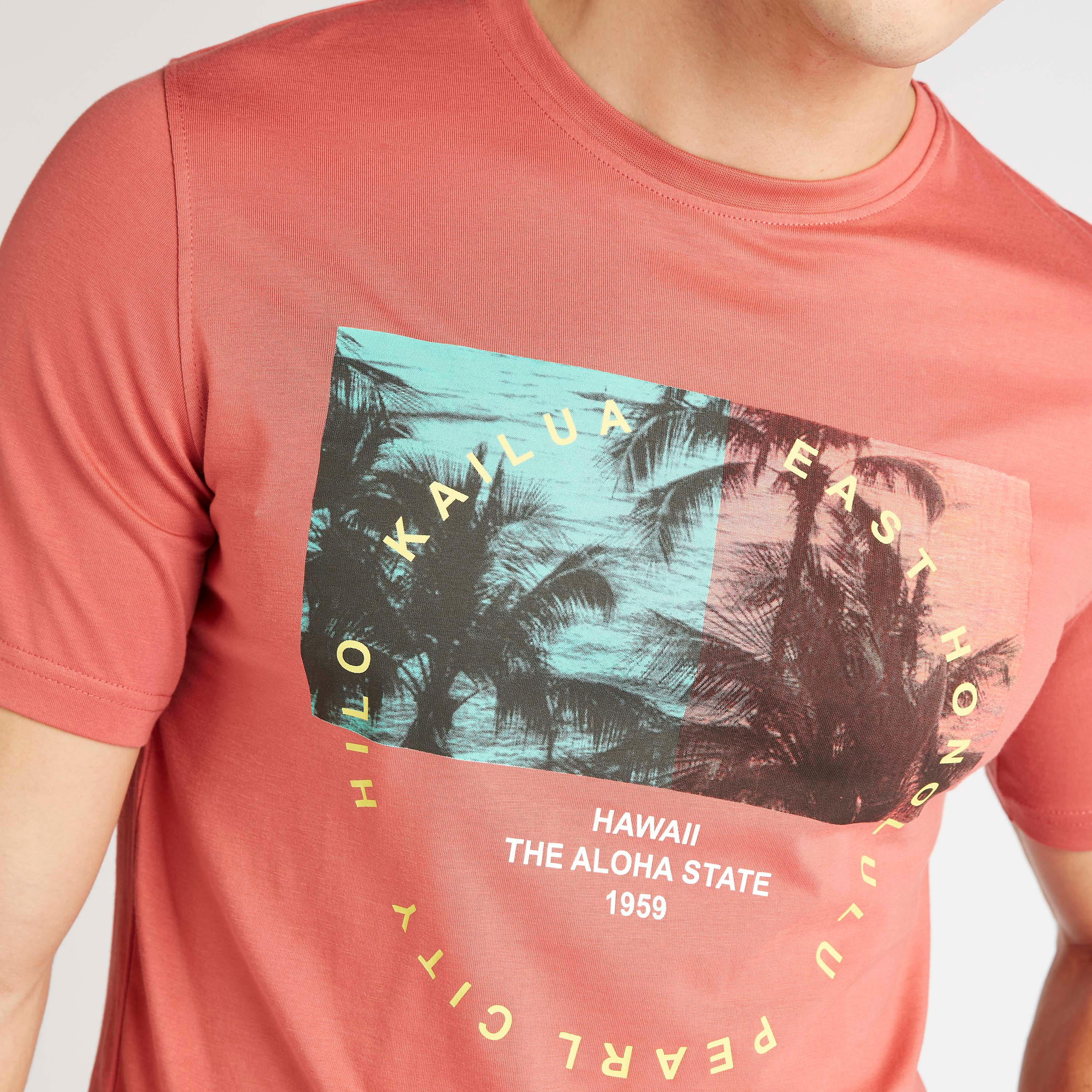 Printed Crew Neck T-shirt with Short Sleeves-men-clothing-tshirtsandpolos-tshirts-image-6