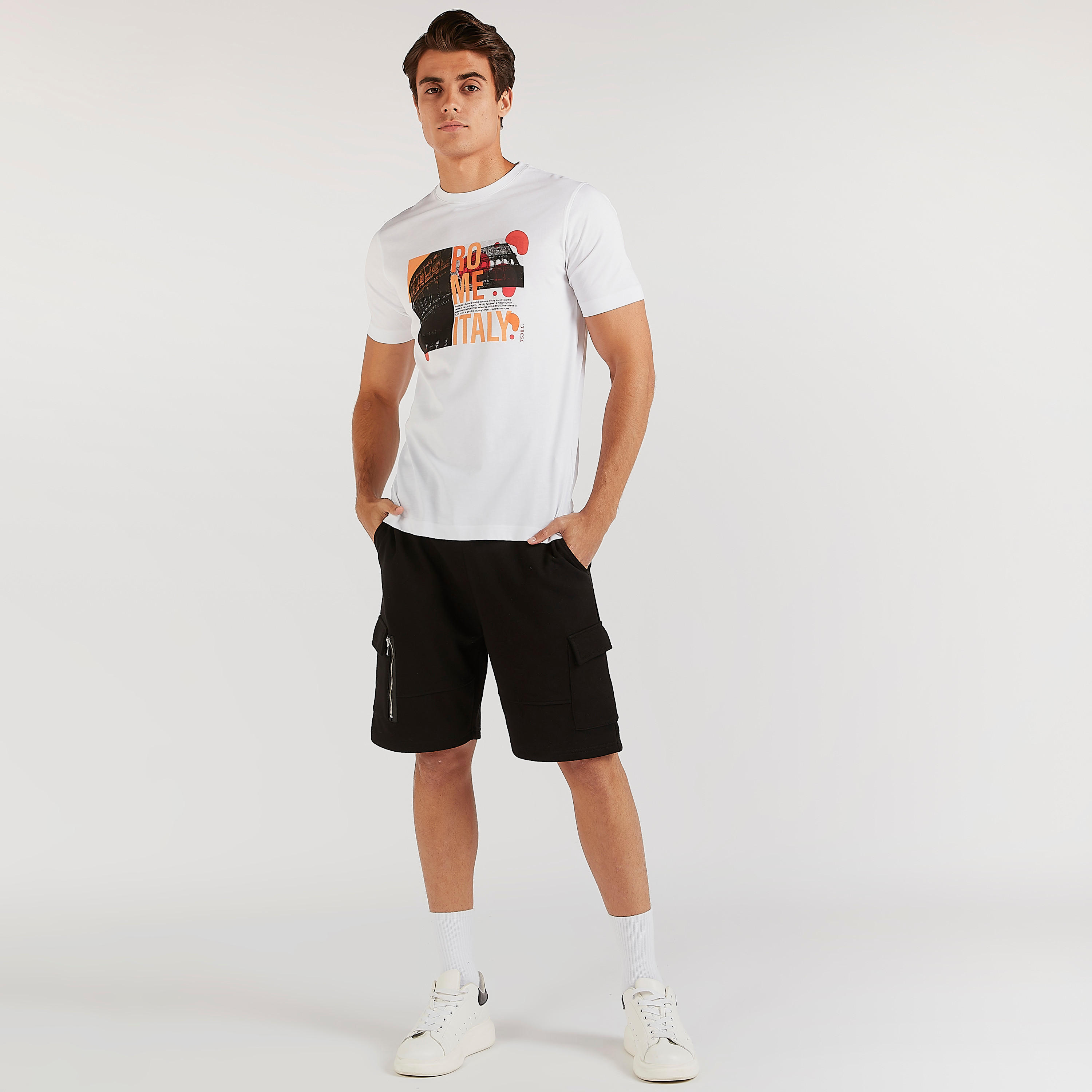 Printed T-shirt with Crew Neck and Short Sleeves-men-clothing-tshirtsandpolos-tshirts-image-2