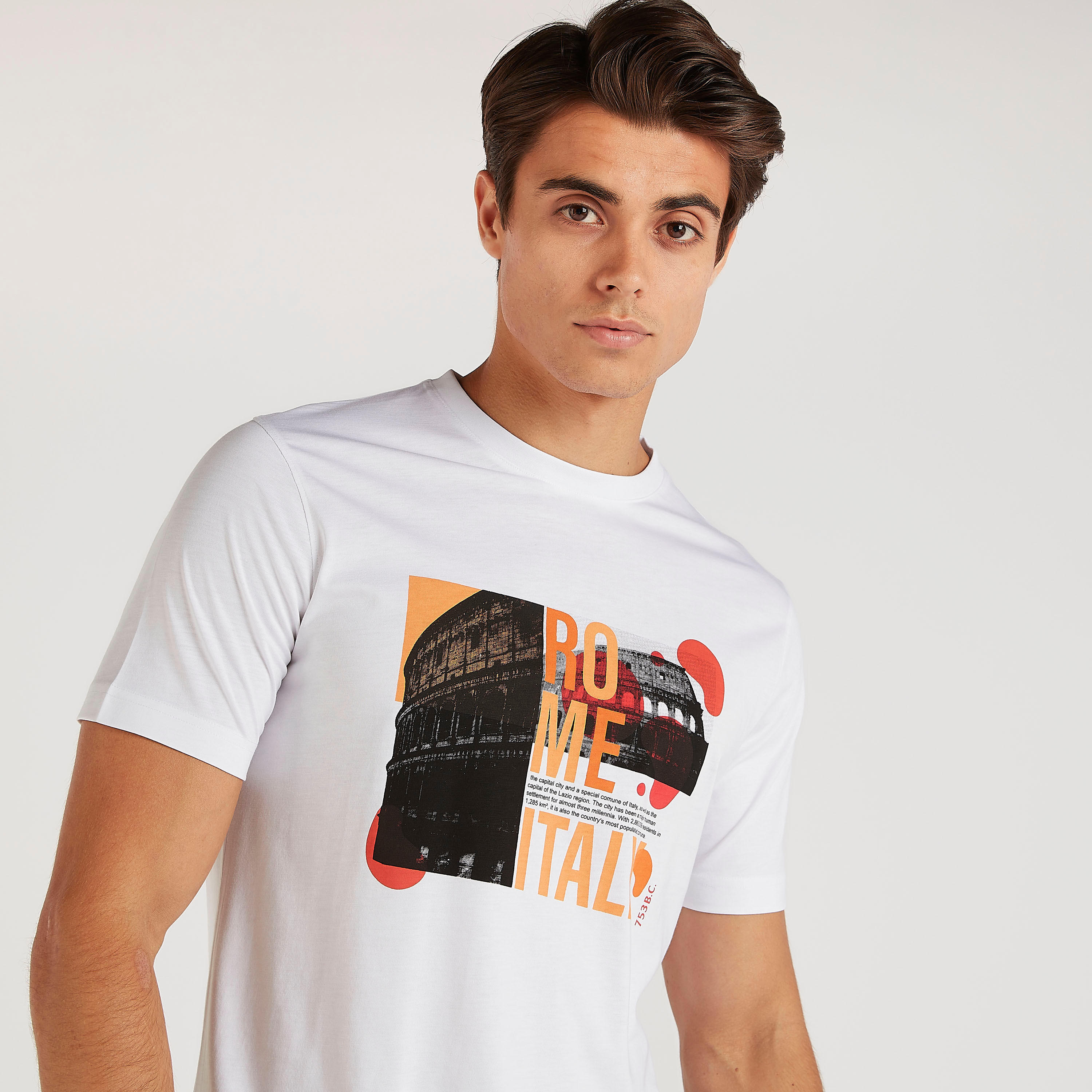 Printed T-shirt with Crew Neck and Short Sleeves-men-clothing-tshirtsandpolos-tshirts-image-3