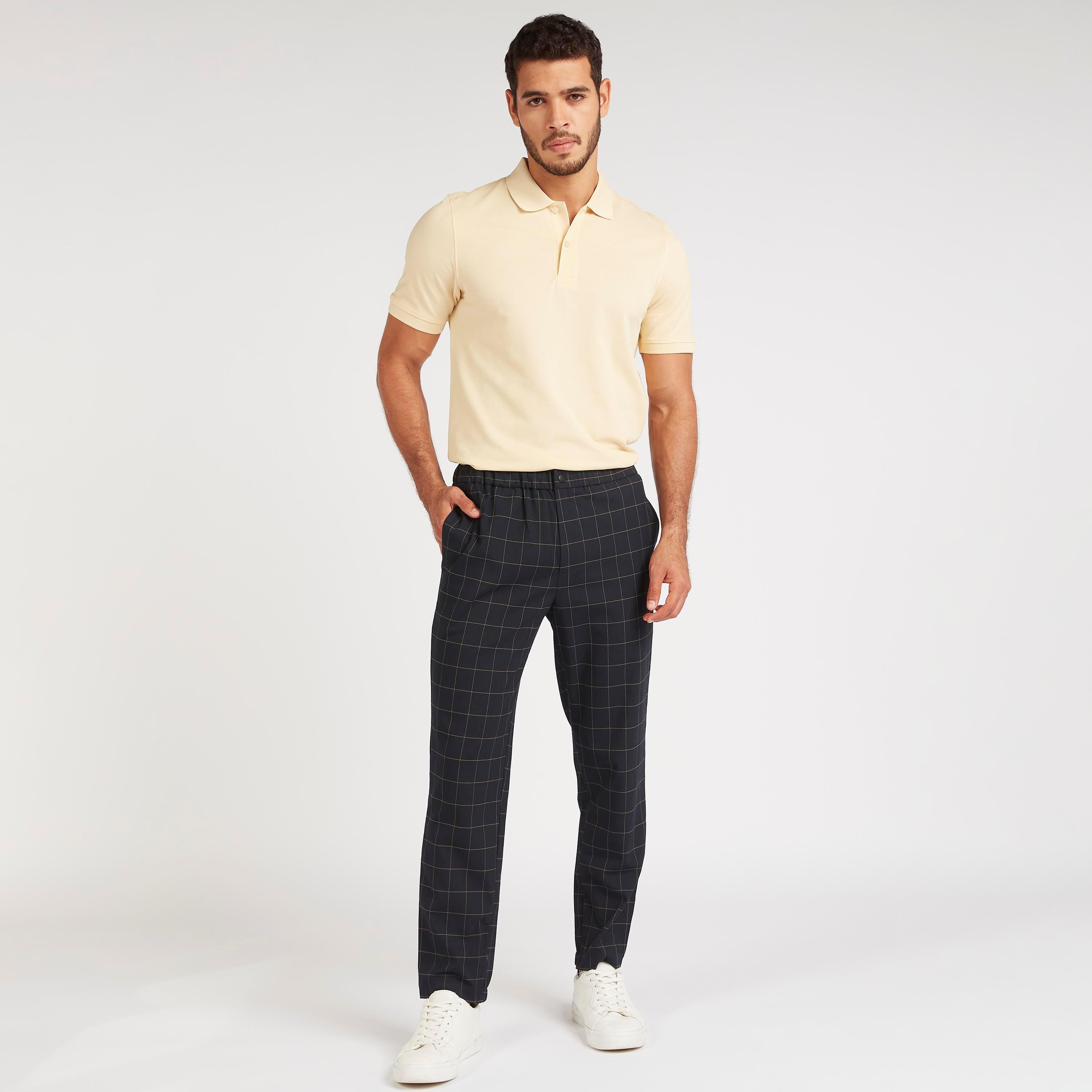 Solid Polo T-shirt with Short Sleeves-men-clothing-tshirtsandpolos-polos-image-2