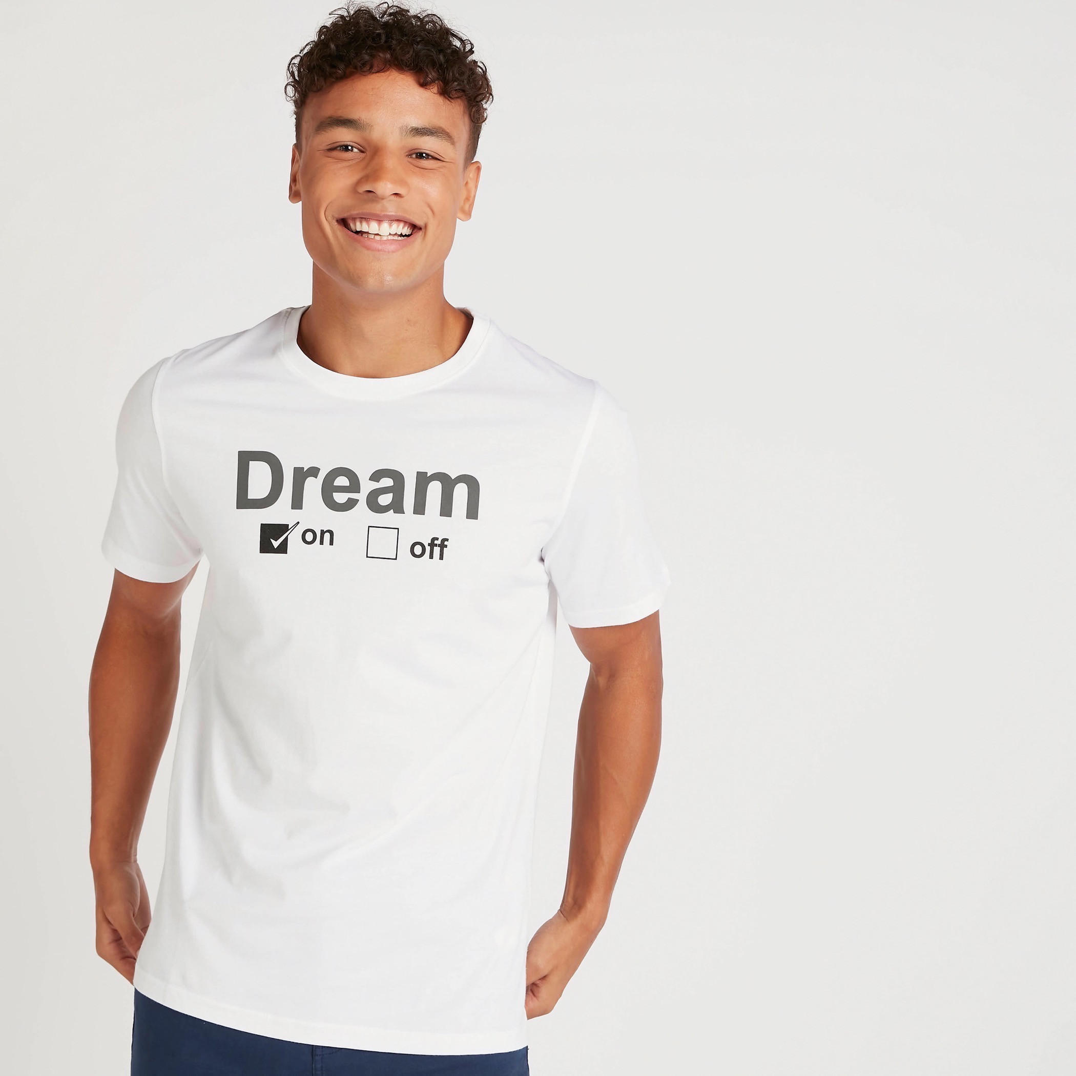 Printed Crew Neck T-shirt with Short Sleeves-men-clothing-tshirtsandpolos-tshirts-image-1
