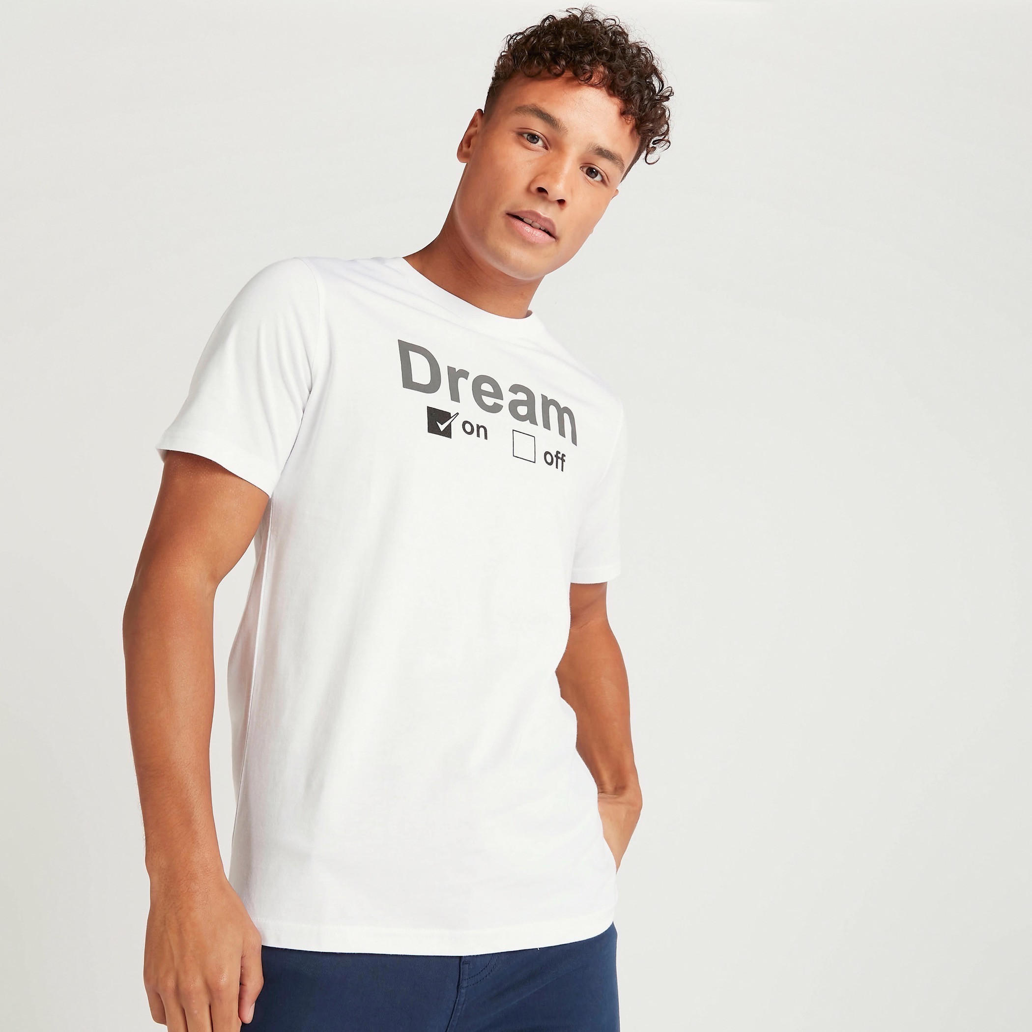 Printed Crew Neck T-shirt with Short Sleeves-men-clothing-tshirtsandpolos-tshirts-image-5