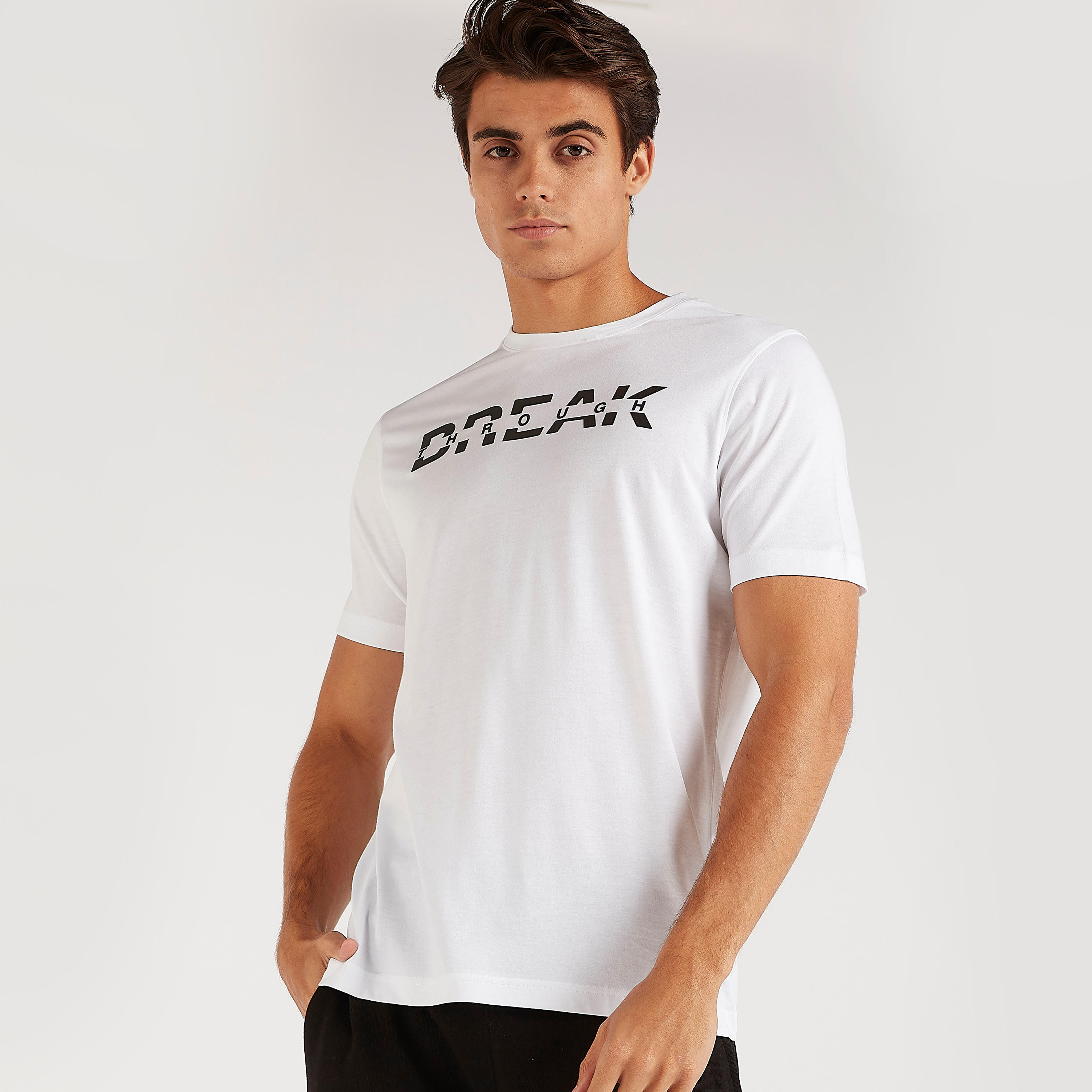 Printed T-shirt with Short Sleeves and Crew Neck-men-clothing-tshirtsandpolos-tshirts-image-2