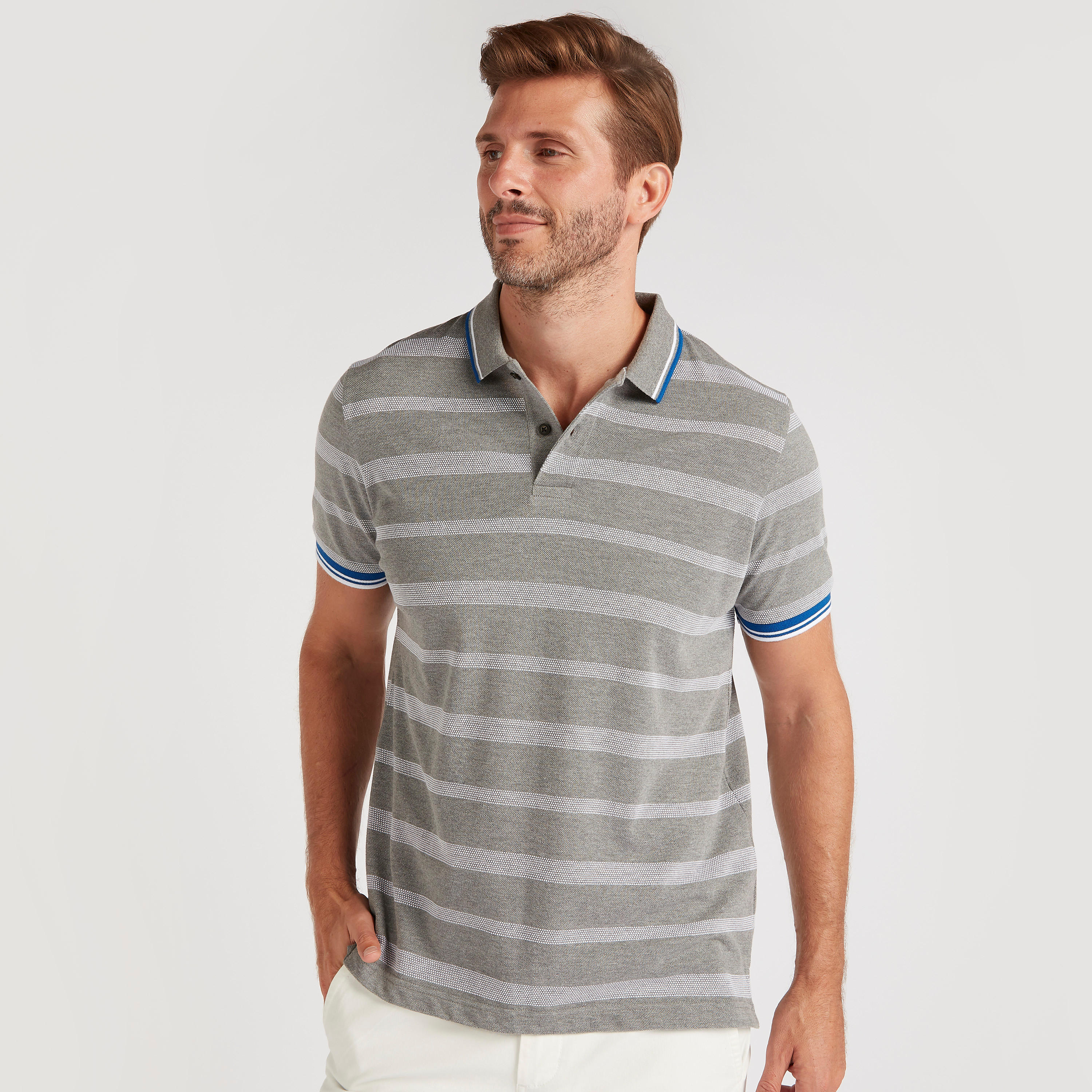 تيشيرت بولو مخطّط بأكمام قصيرة-men-clothing-tshirtsandpolos-polos-image-1