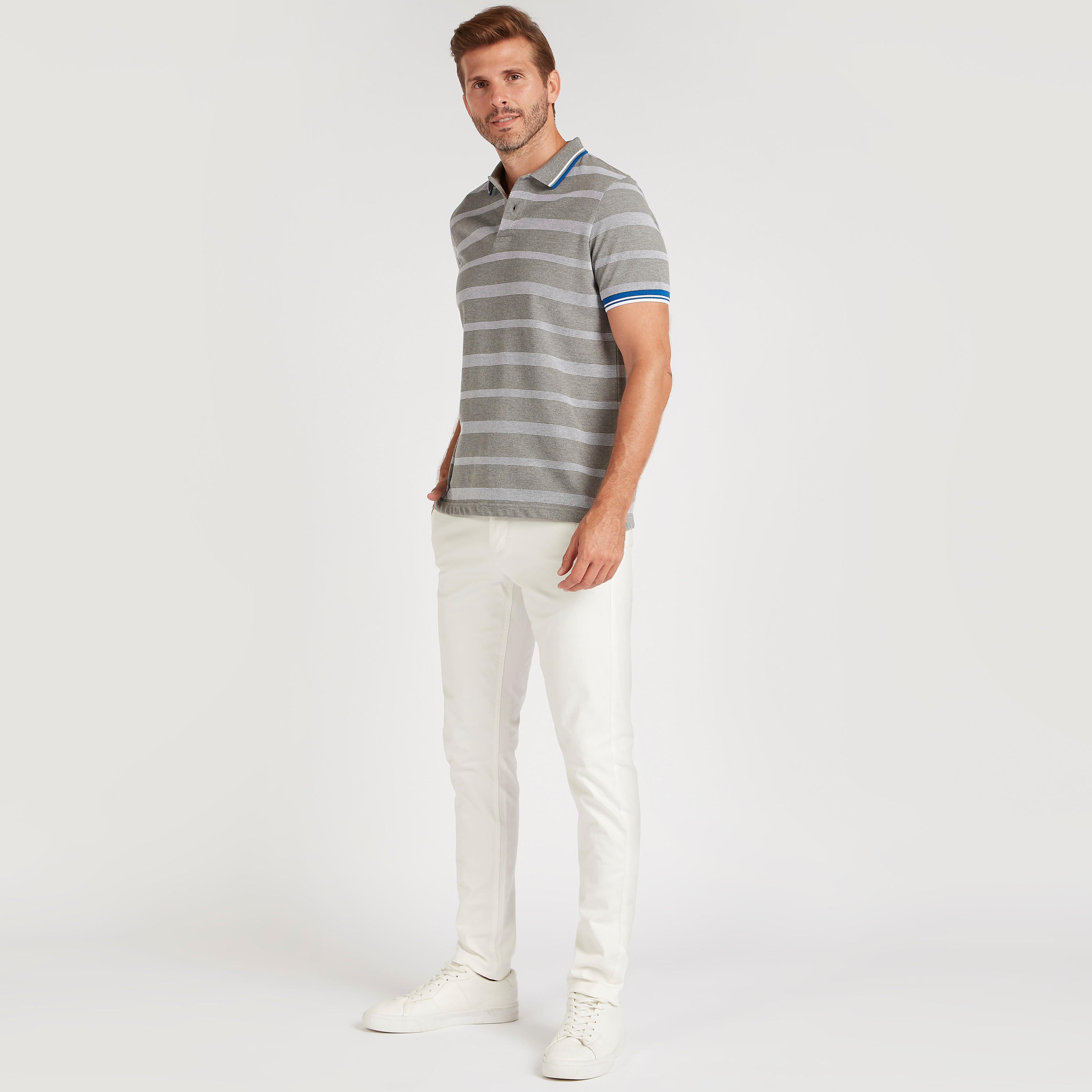 تيشيرت بولو مخطّط بأكمام قصيرة-men-clothing-tshirtsandpolos-polos-image-2