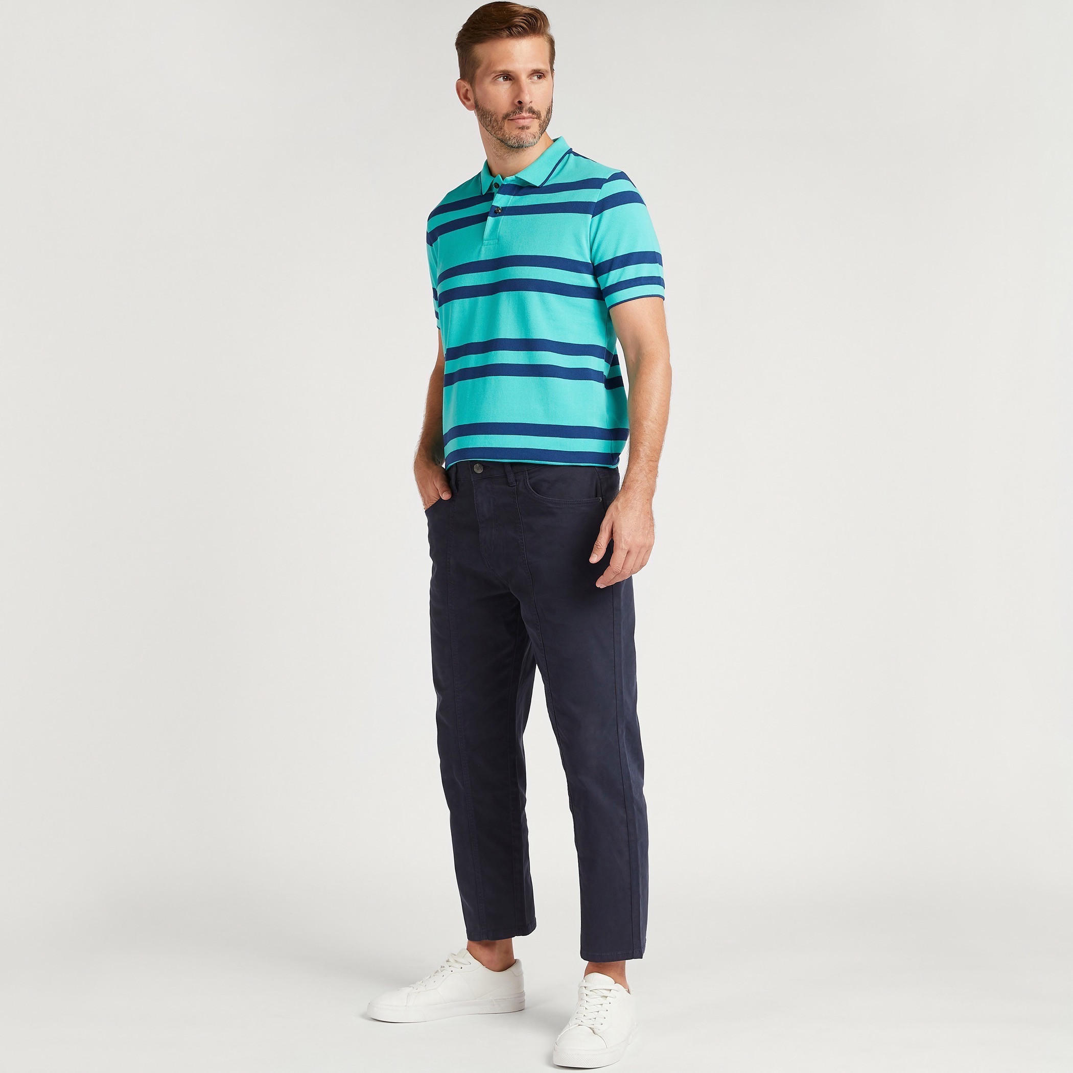 تيشيرت بولو مخطّط بأكمام قصيرة-men-clothing-tshirtsandpolos-polos-image-2