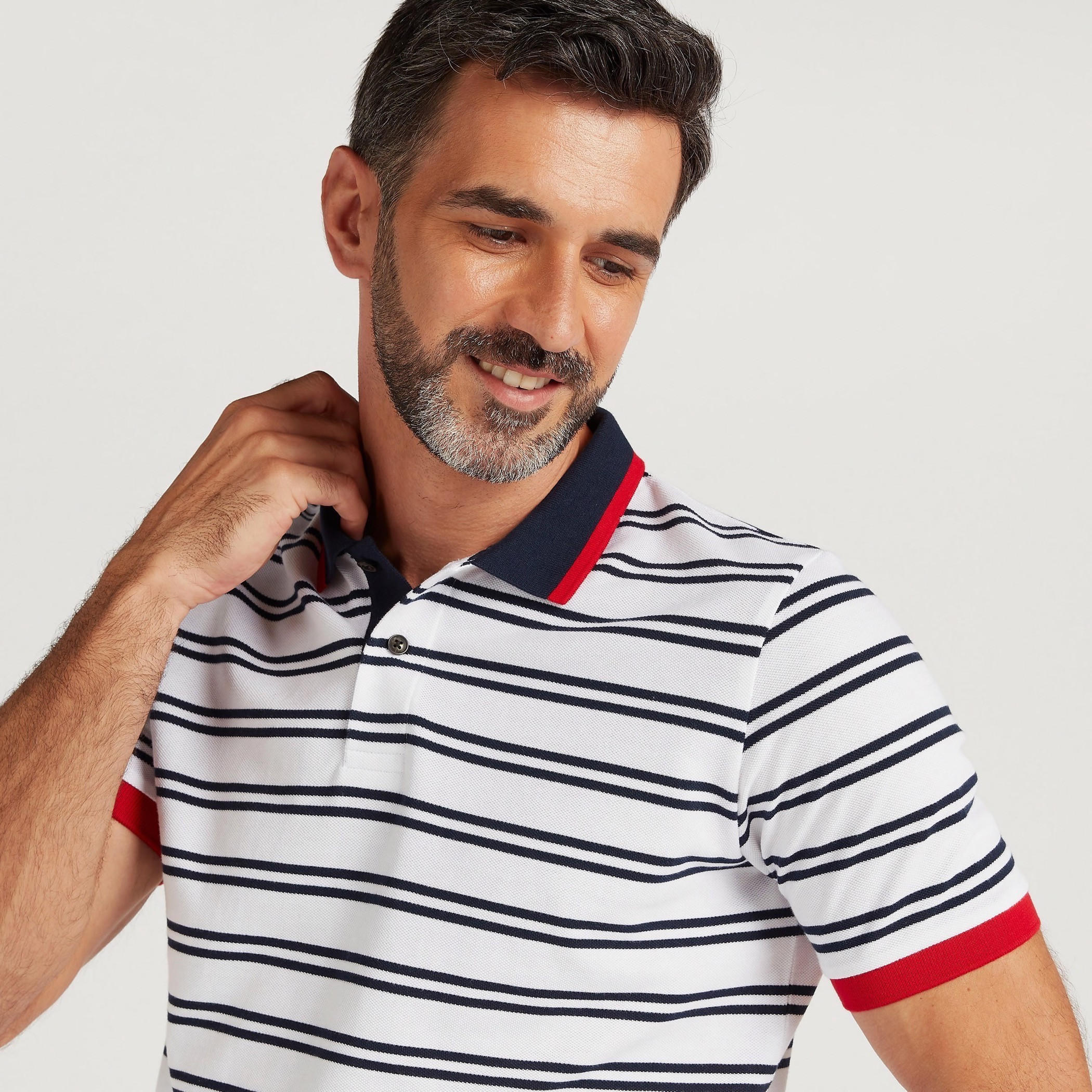 تيشيرت بولو مخطّط بأكمام قصيرة-men-clothing-tshirtsandpolos-polos-image-3
