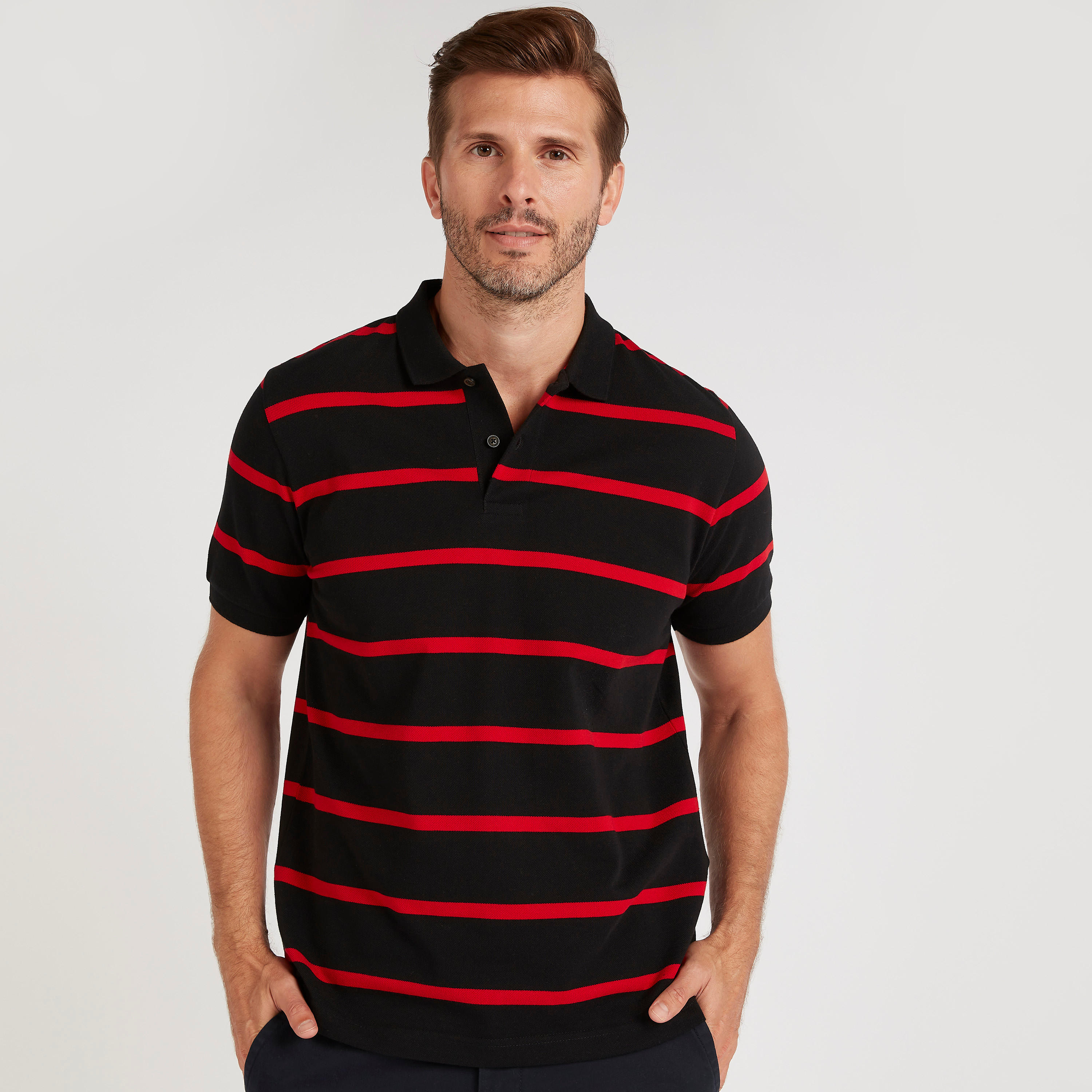 تيشيرت بولو مخطّط بأكمام قصيرة-men-clothing-tshirtsandpolos-polos-image-2