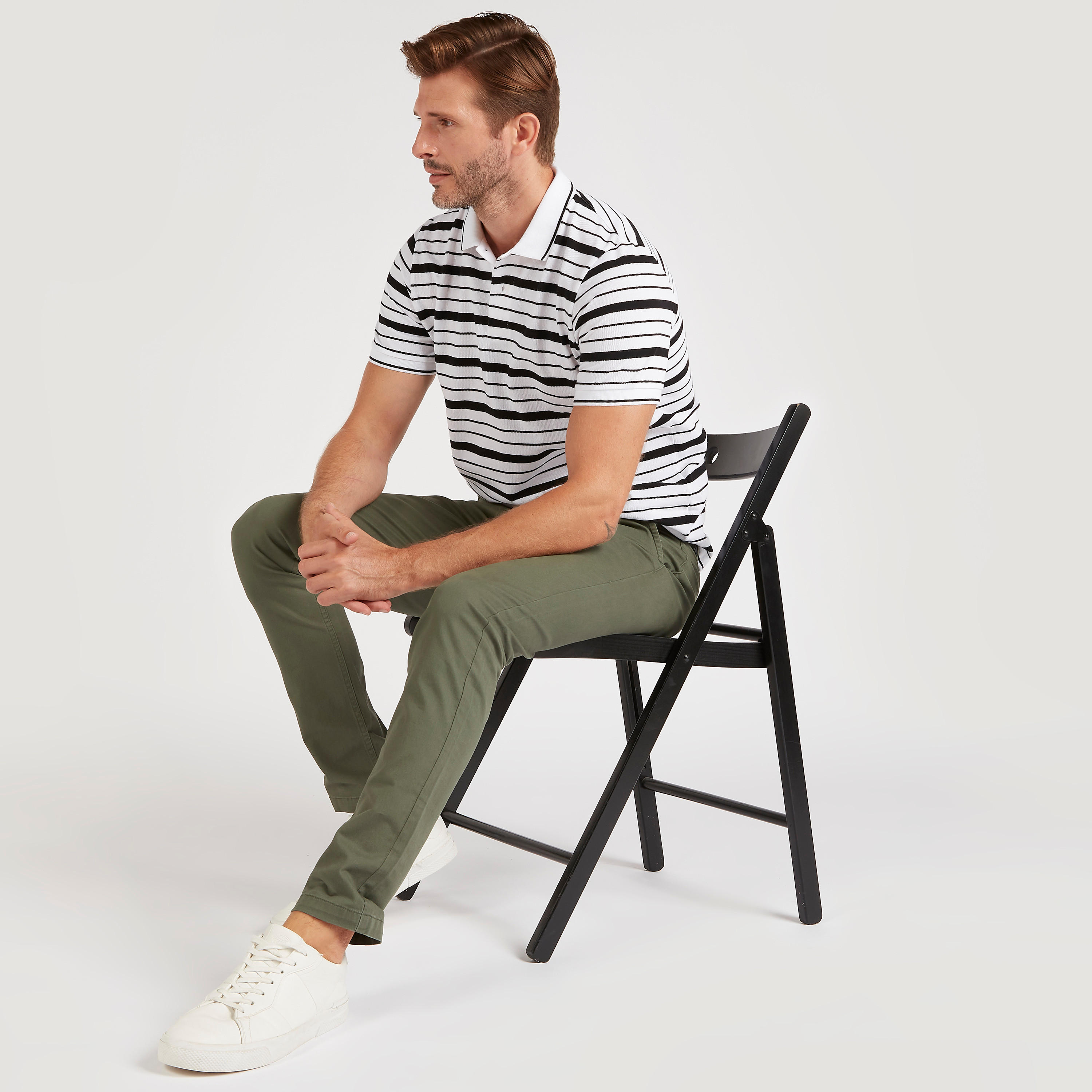 Striped Polo T-shirt with Short Sleeves-men-clothing-tshirtsandpolos-polos-image-2