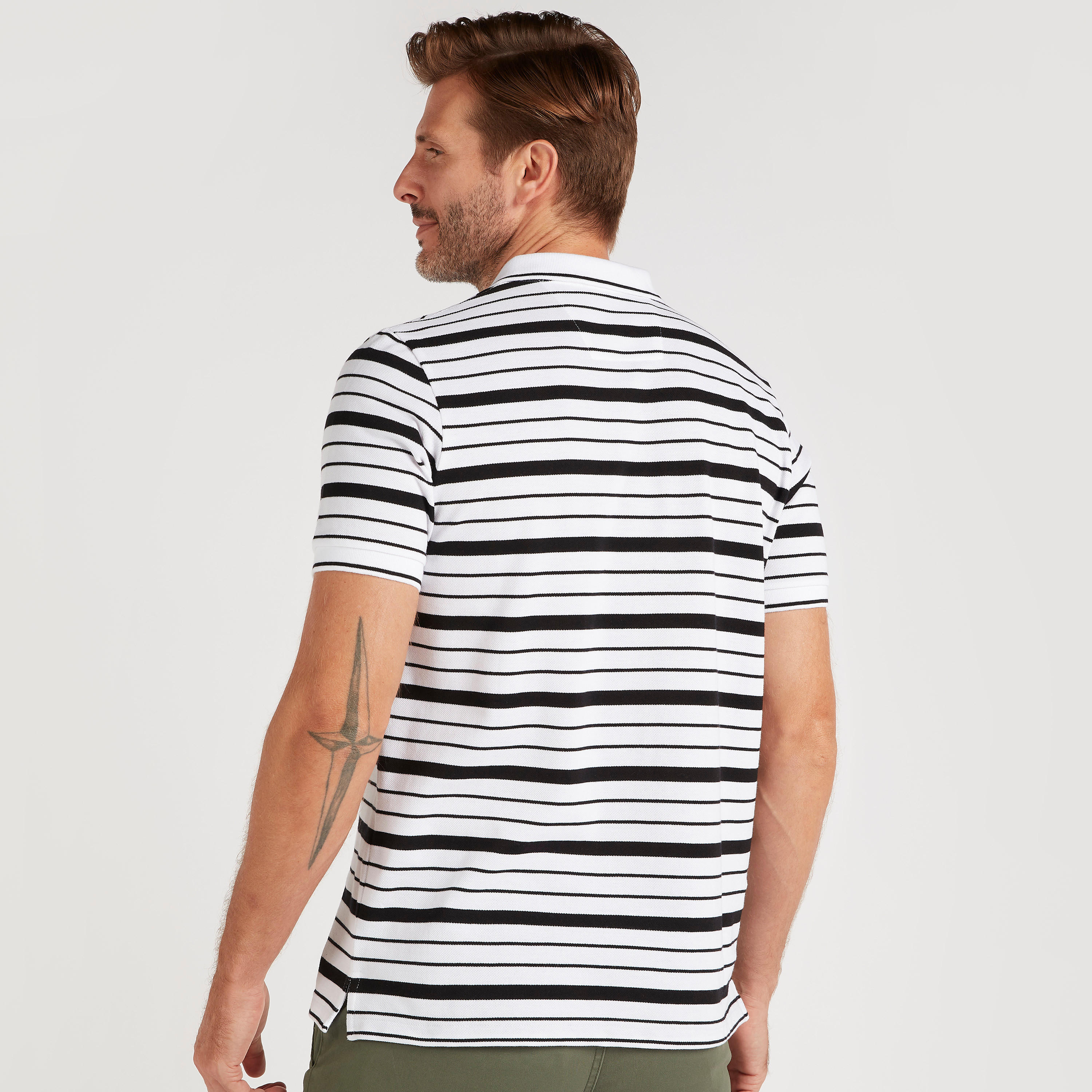 Striped Polo T-shirt with Short Sleeves-men-clothing-tshirtsandpolos-polos-image-4
