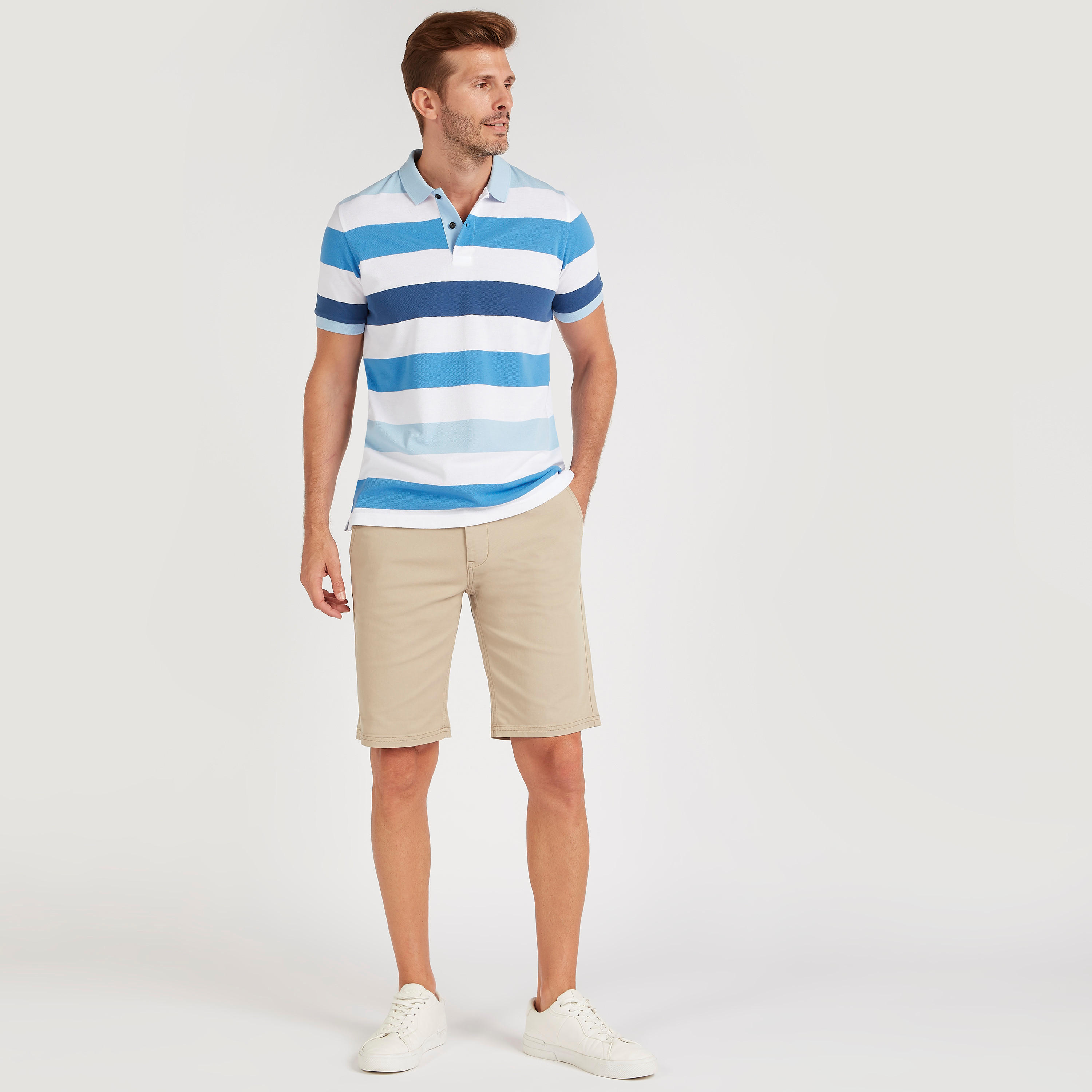 تيشيرت بولو مخطّط بأكمام قصيرة-men-clothing-tshirtsandpolos-polos-image-2