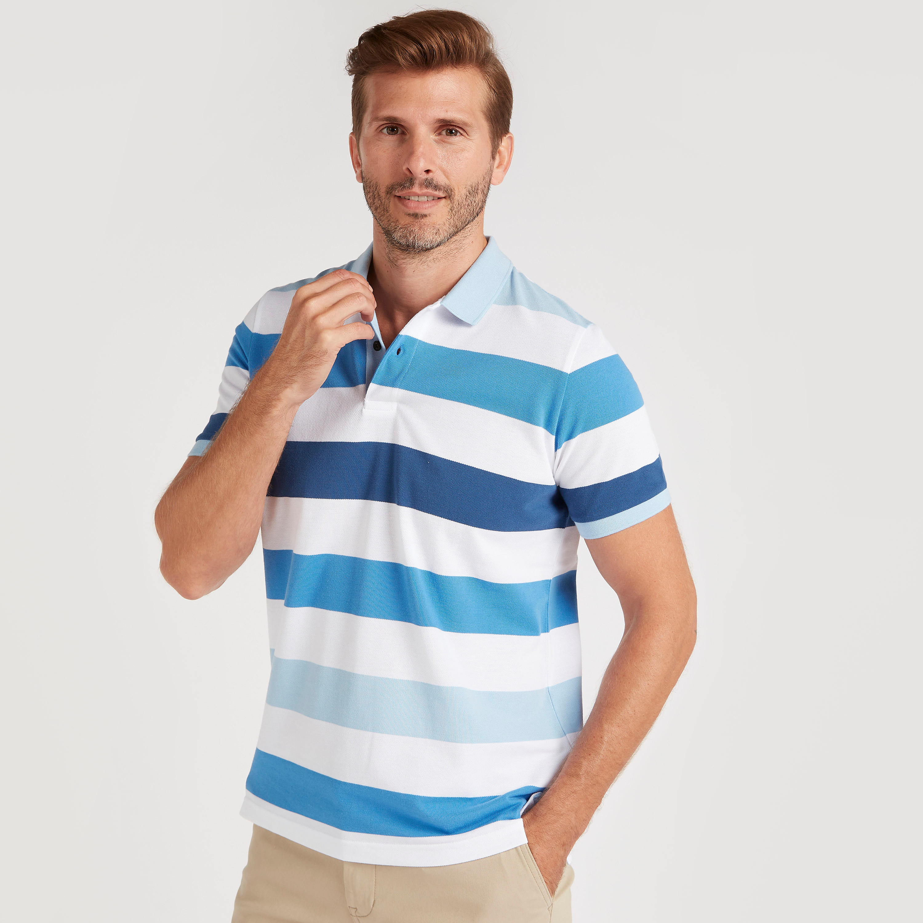 تيشيرت بولو مخطّط بأكمام قصيرة-men-clothing-tshirtsandpolos-polos-image-6