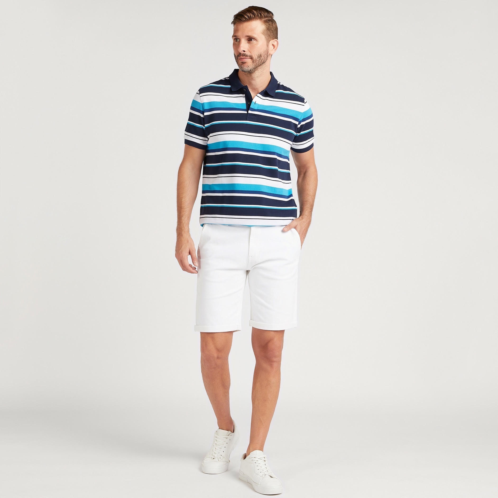 تيشيرت بولو مخطّط بأكمام قصيرة-men-clothing-tshirtsandpolos-polos-image-2