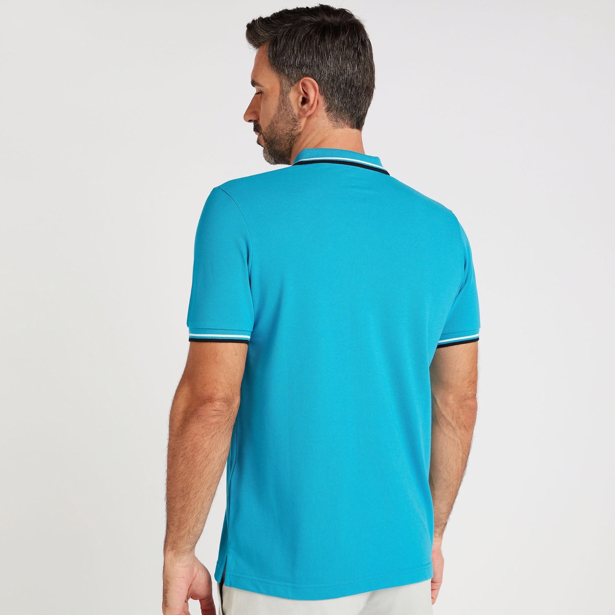 Solid Polo T-shirt with Short Sleeves and Tipping Detail-men-clothing-tshirtsandpolos-polos-image-4