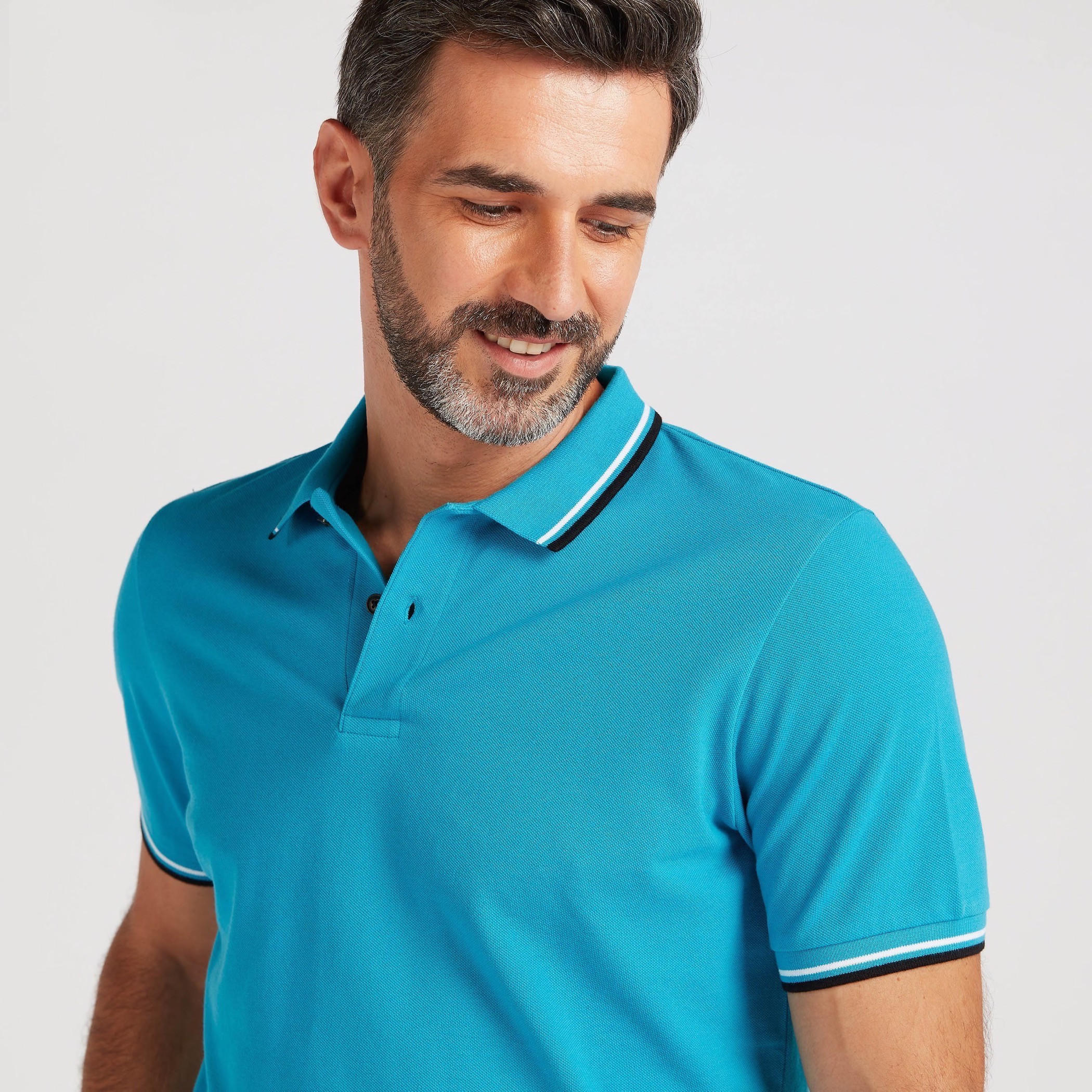 Solid Polo T-shirt with Short Sleeves and Tipping Detail-men-clothing-tshirtsandpolos-polos-image-6