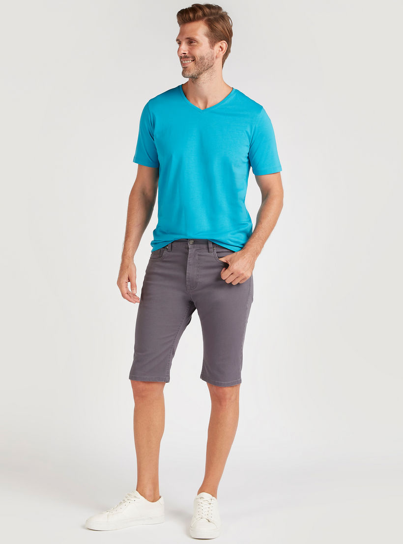 تيشيرت سادة بياقة V وأكمام قصيرة-men-clothing-tshirtsandpolos-tshirts-image-3
