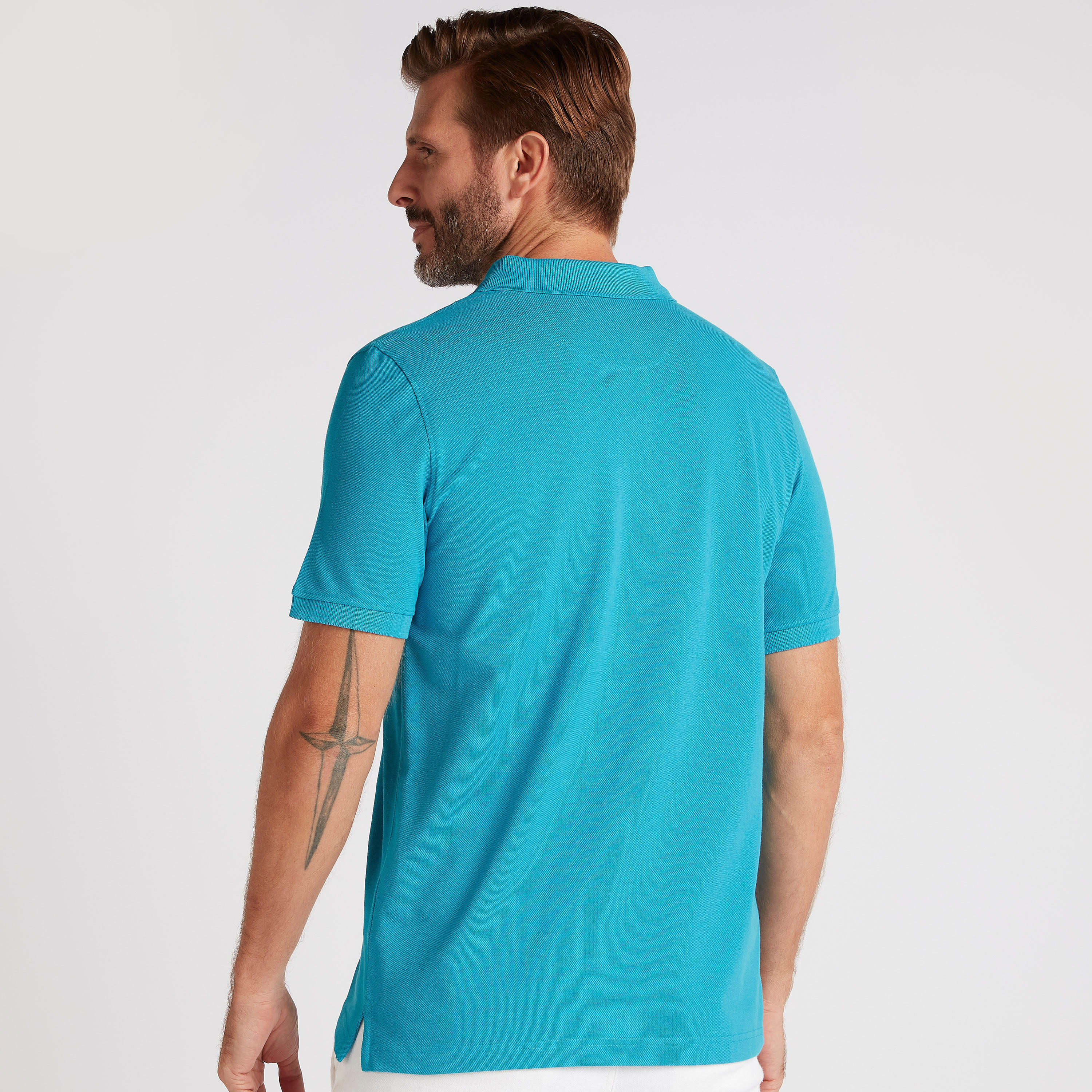 تيشيرت بولو سادة بأكمام قصيرة-men-clothing-tshirtsandpolos-polos-image-1