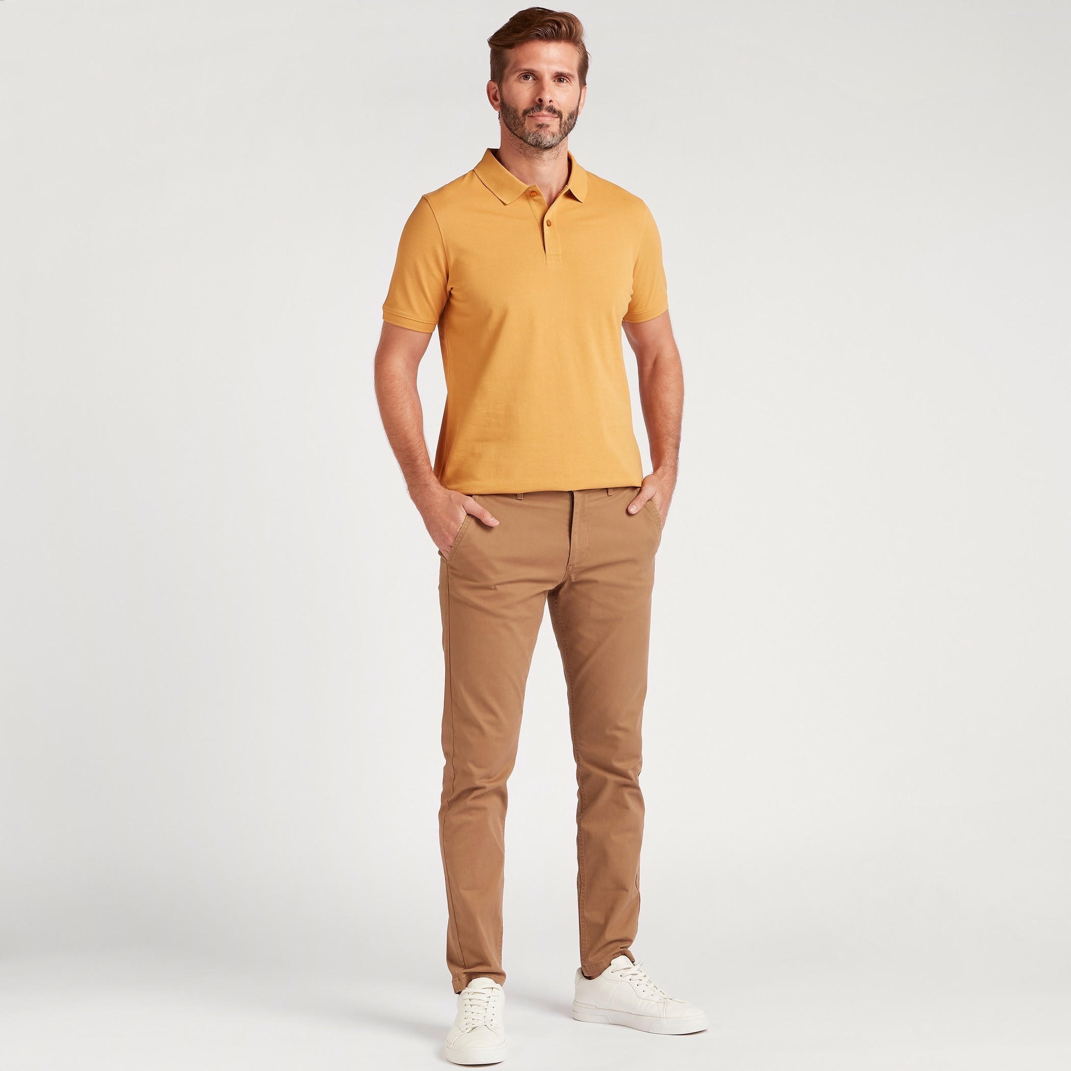تيشيرت بولو سادة بأكمام قصيرة-men-clothing-tshirtsandpolos-polos-image-4