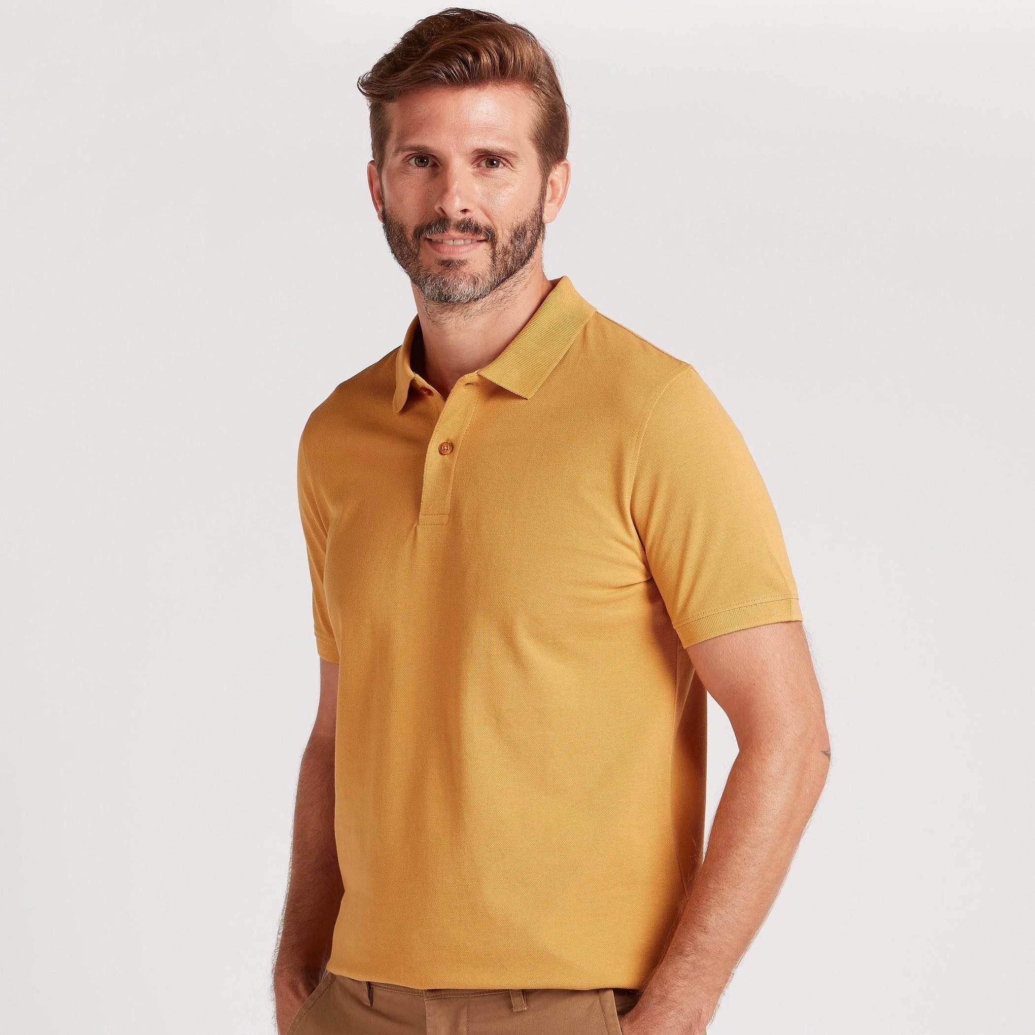 تيشيرت بولو سادة بأكمام قصيرة-men-clothing-tshirtsandpolos-polos-image-1