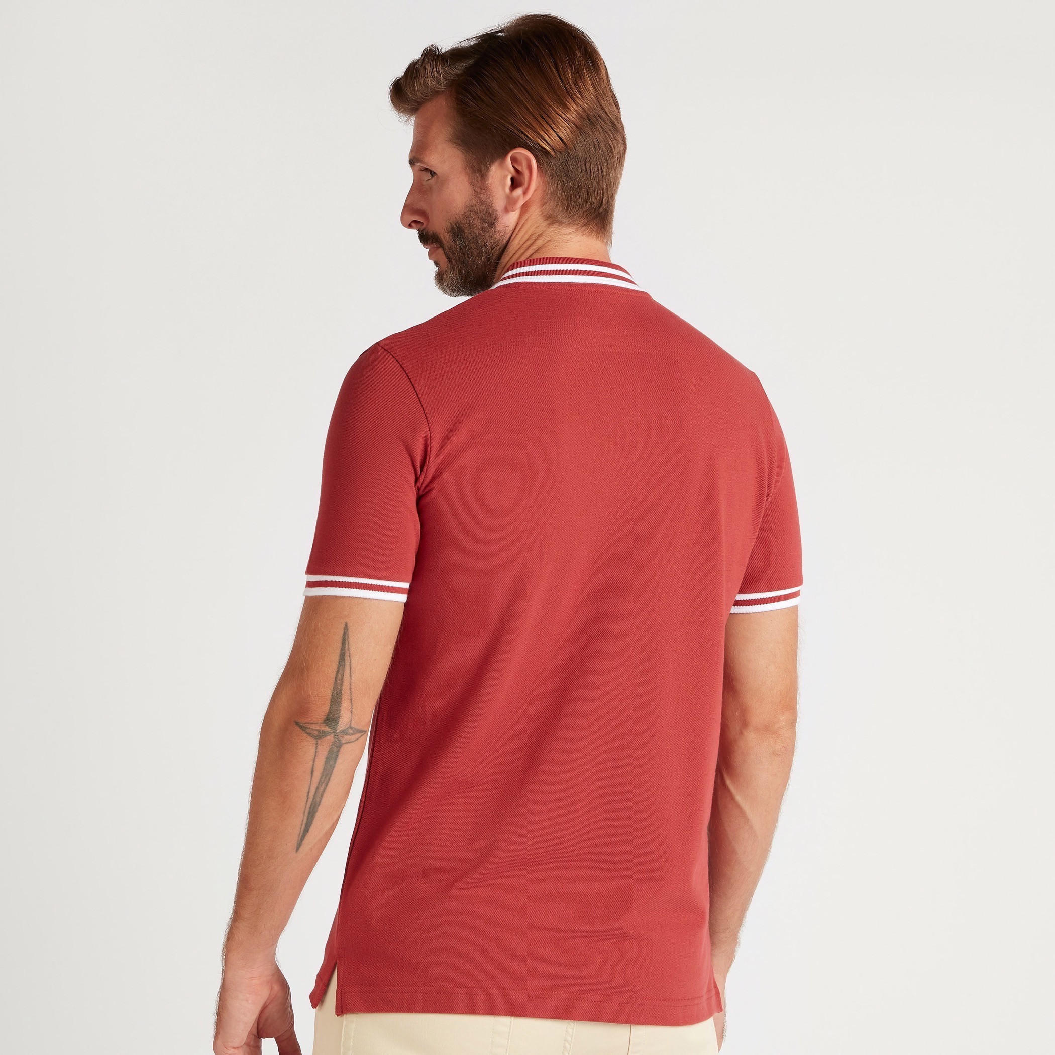 Solid Polo T-shirt with Short Sleeves-men-clothing-tshirtsandpolos-polos-image-5
