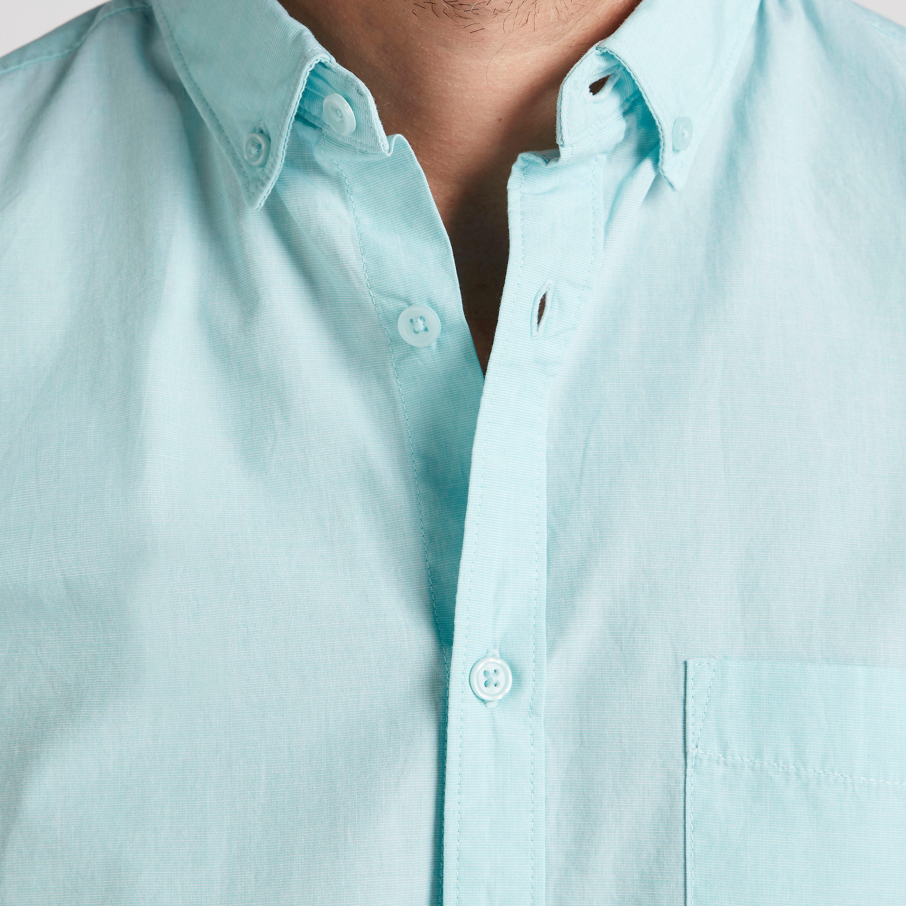 قميص بارز الملمس بأكمام قصيرة وجيب من لي كوبر-men-clothing-shirts-image-2