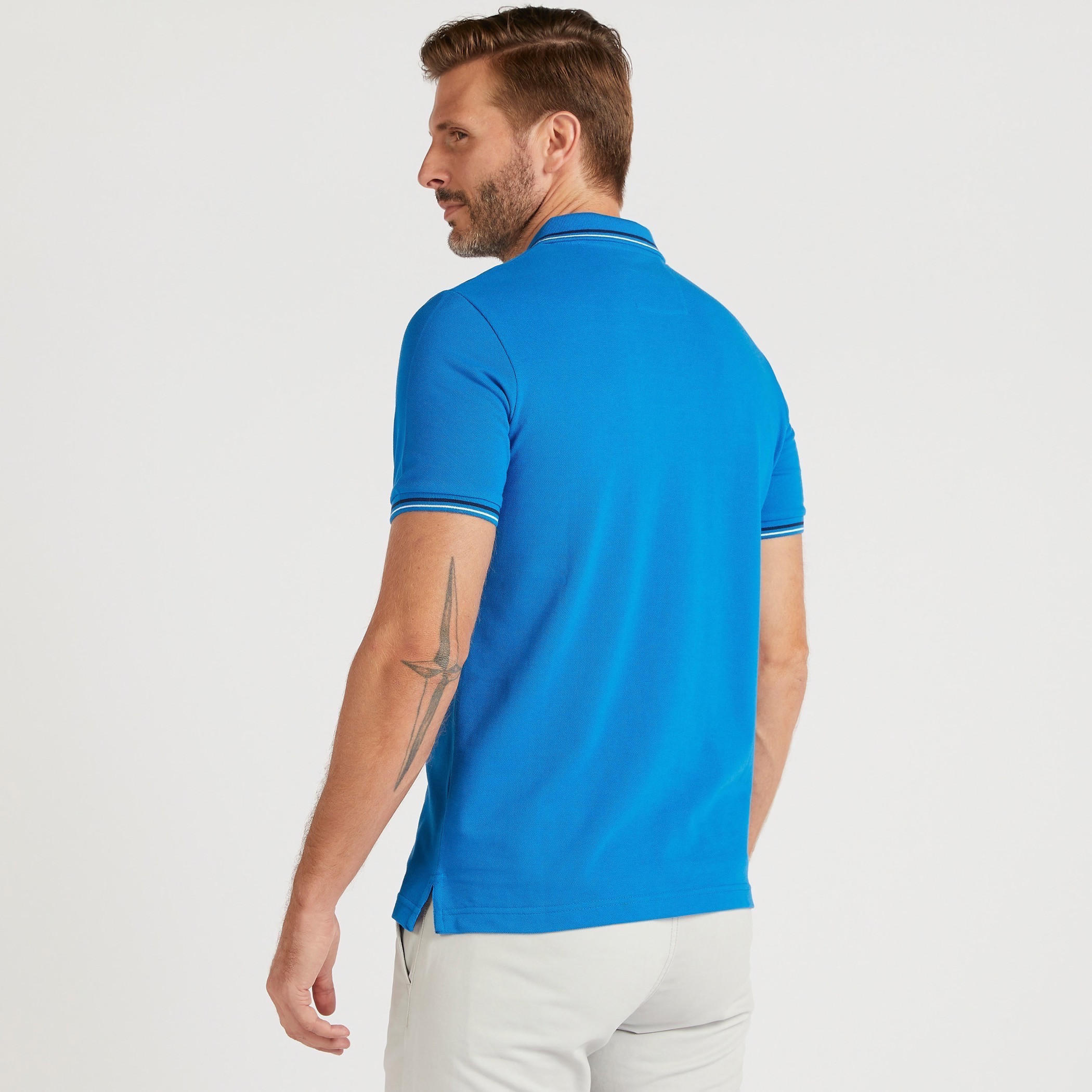 تيشيرت بولو سادة بأكمام قصيرة-men-clothing-tshirtsandpolos-polos-image-1