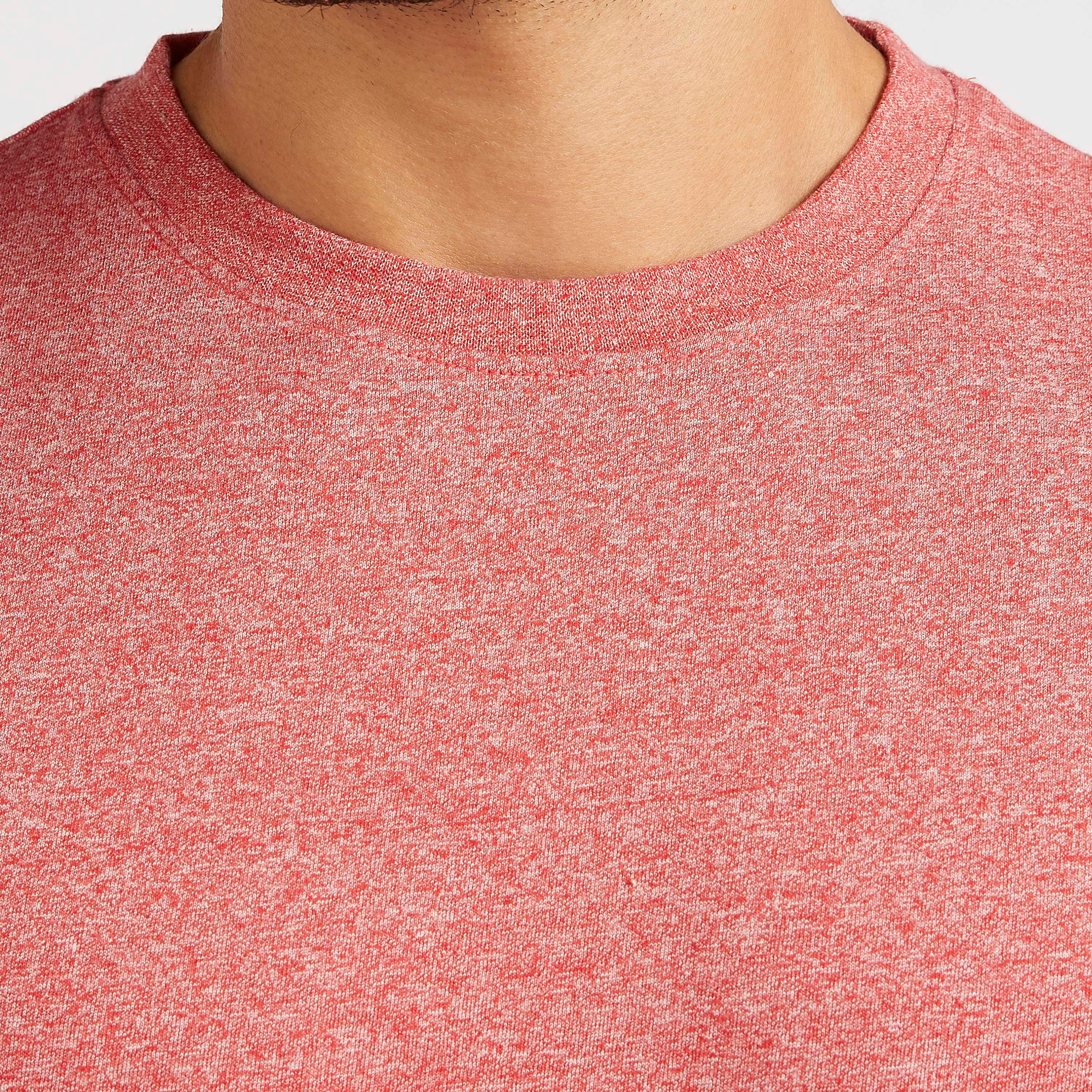 Solid T-shirt with Crew Neck and Short Sleeves-men-clothing-tshirtsandpolos-tshirts-image-3