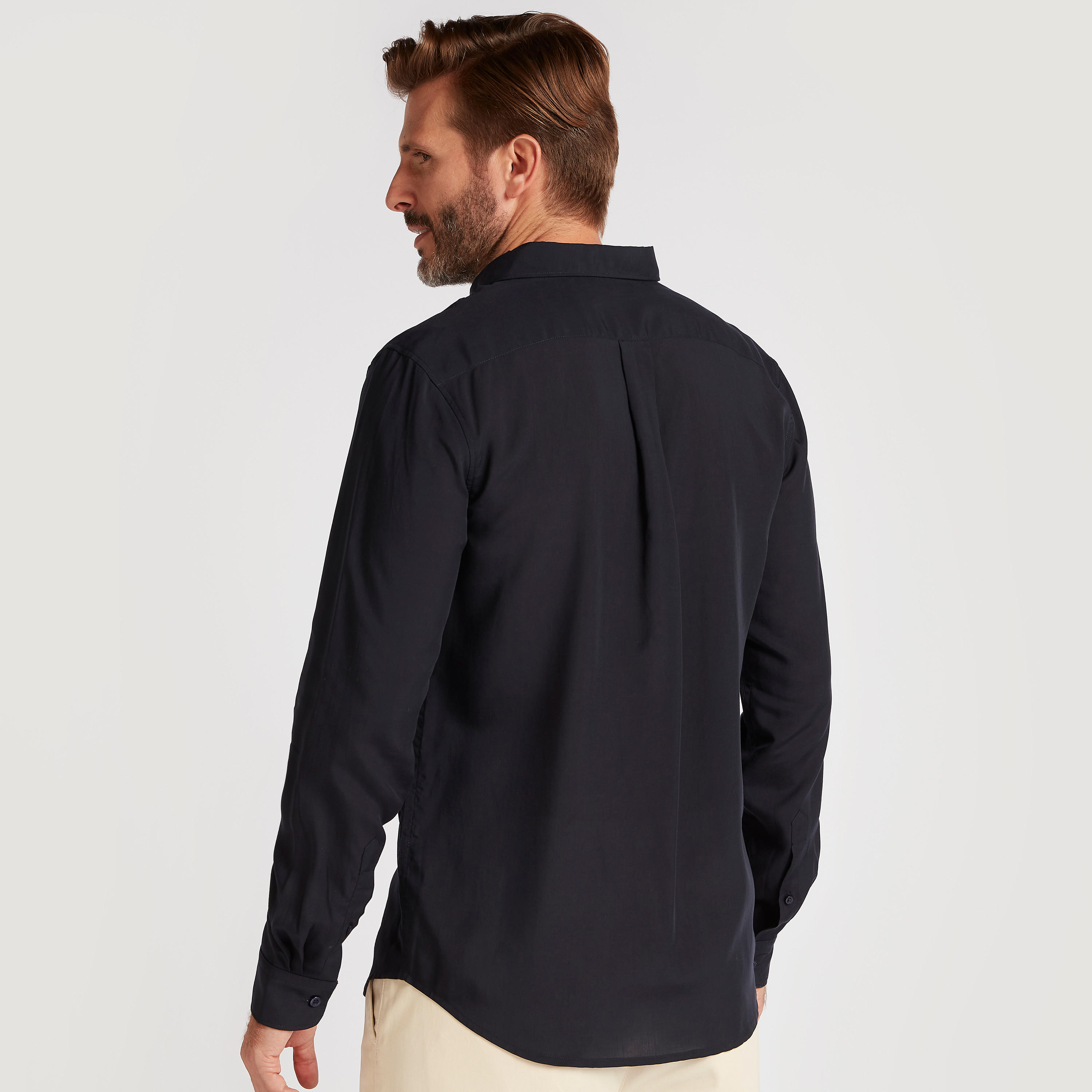 قميص سادة بأكمام طويلة وزر سفلي-men-clothing-shirts-image-2