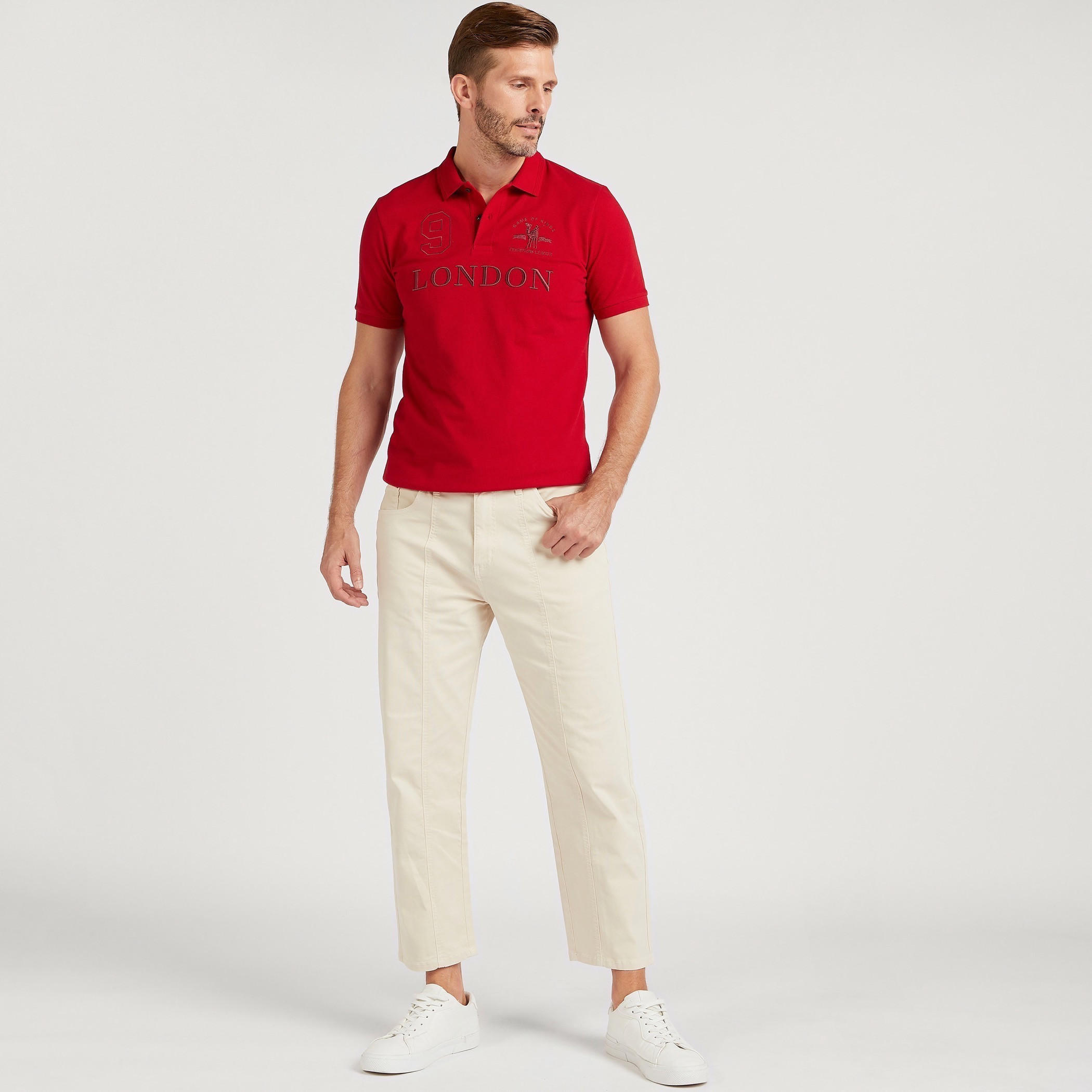 تيشيرت بولو مطرّز بأكمام قصيرة-men-clothing-tshirtsandpolos-polos-image-2