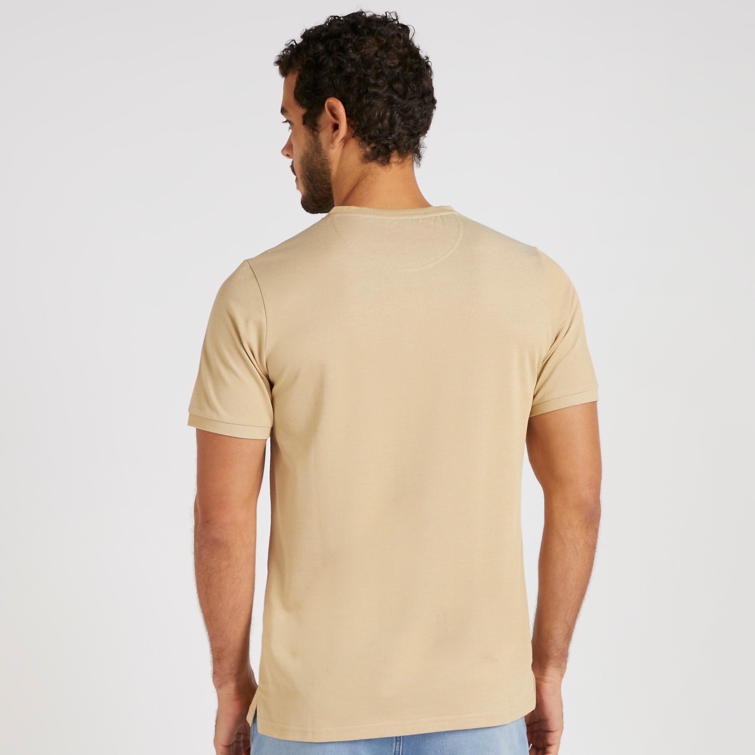 Solid T-shirt with Henley Neck and Short Sleeves-men-clothing-tshirtsandpolos-tshirts-image-4