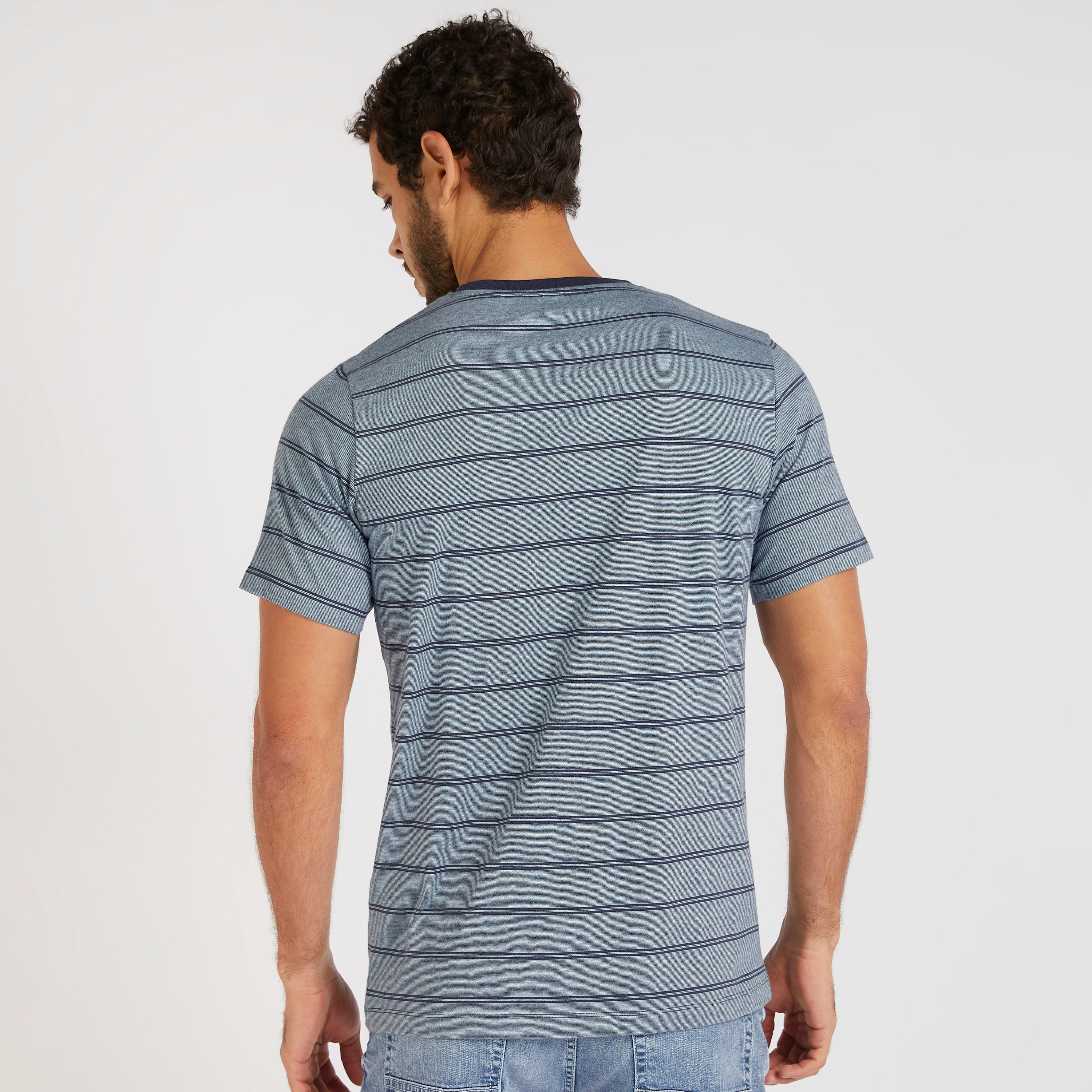 Striped T-shirt with Short Sleeves and Crew Neck-men-clothing-tshirtsandpolos-tshirts-image-4