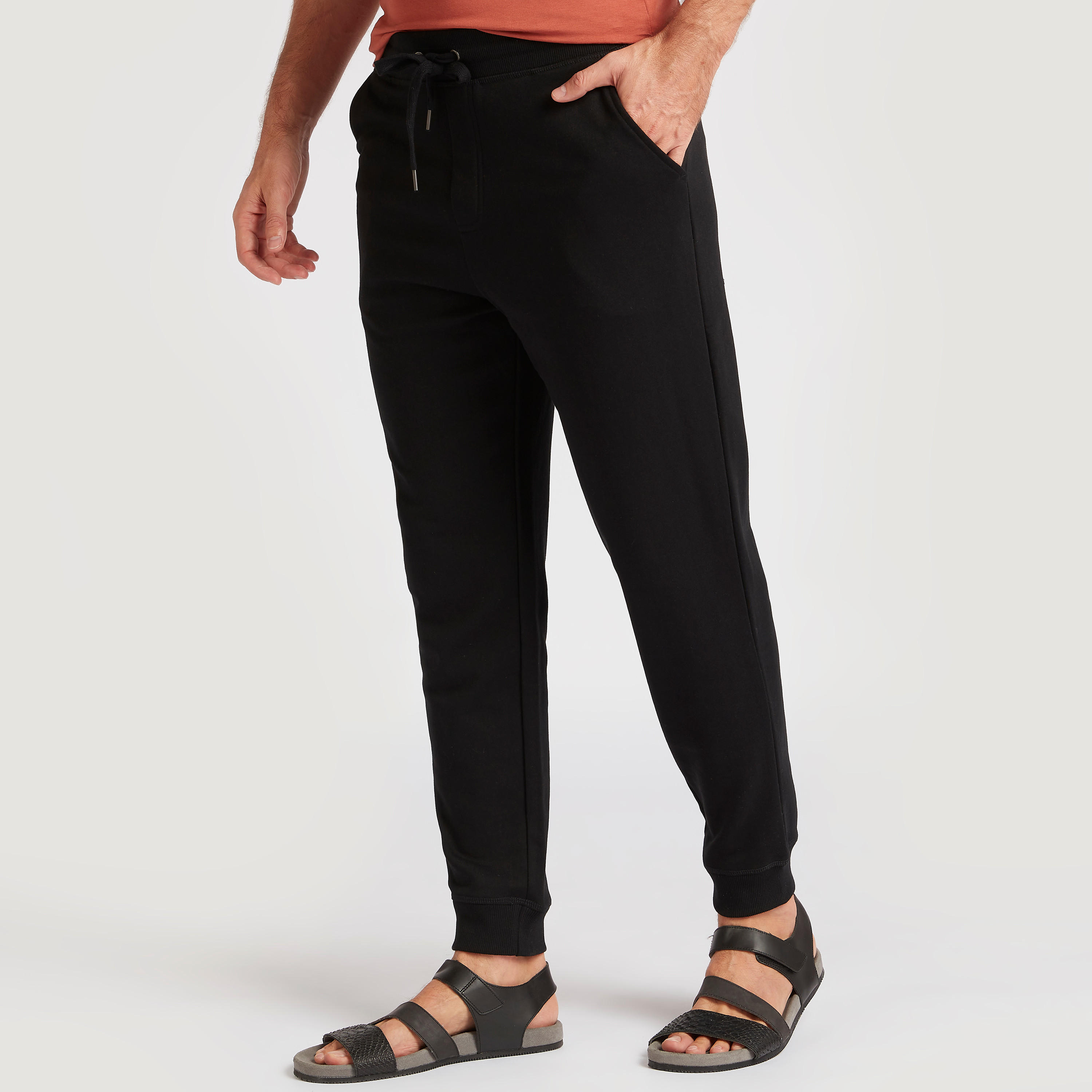 Solid Joggers with Drawstring Closure and Pockets-men-clothing-bottoms-joggers-image-1