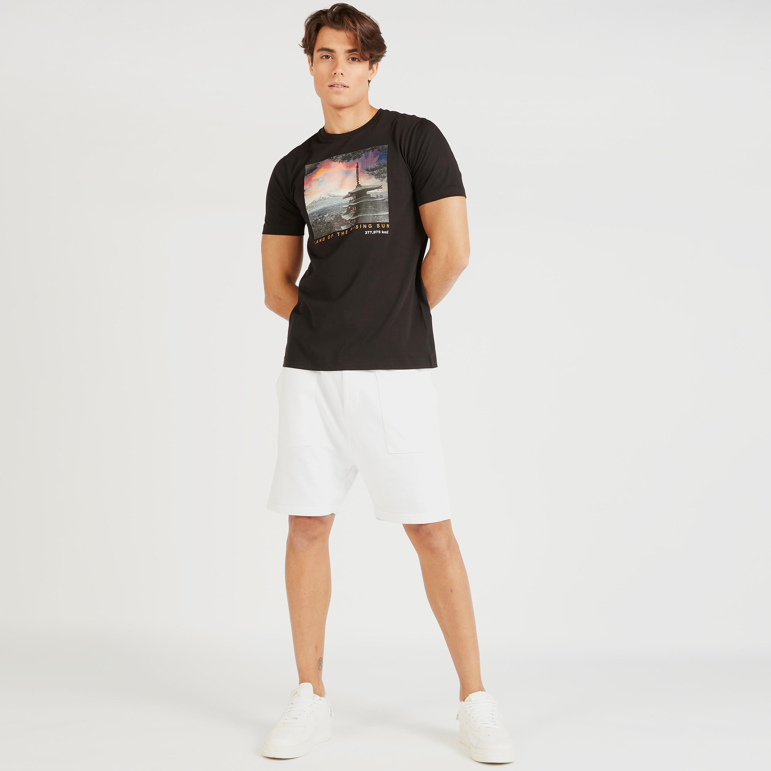 Printed Crew Neck T-shirt with Short Sleeves-men-clothing-tshirtsandpolos-tshirts-image-2