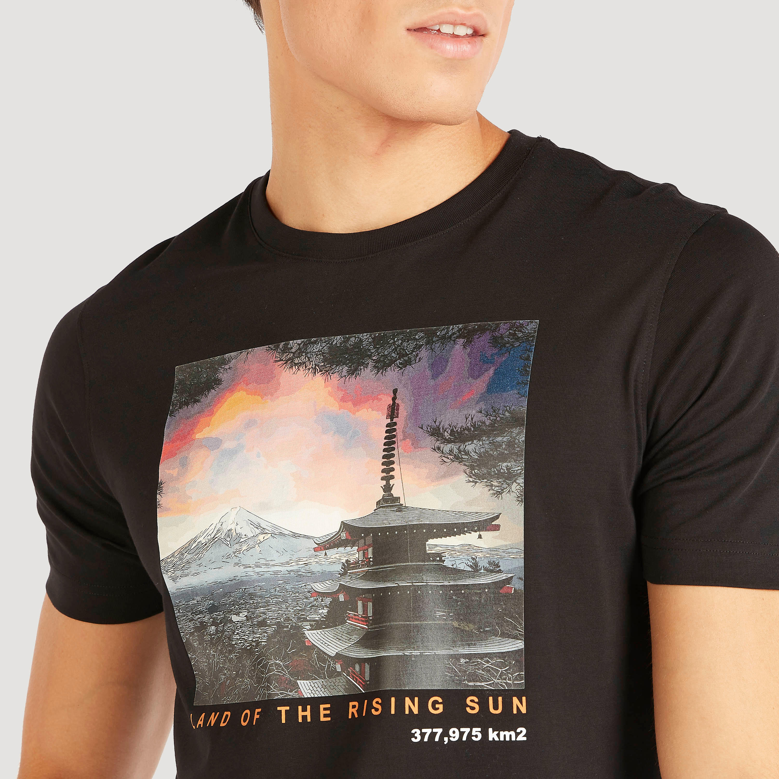 Printed Crew Neck T-shirt with Short Sleeves-men-clothing-tshirtsandpolos-tshirts-image-3