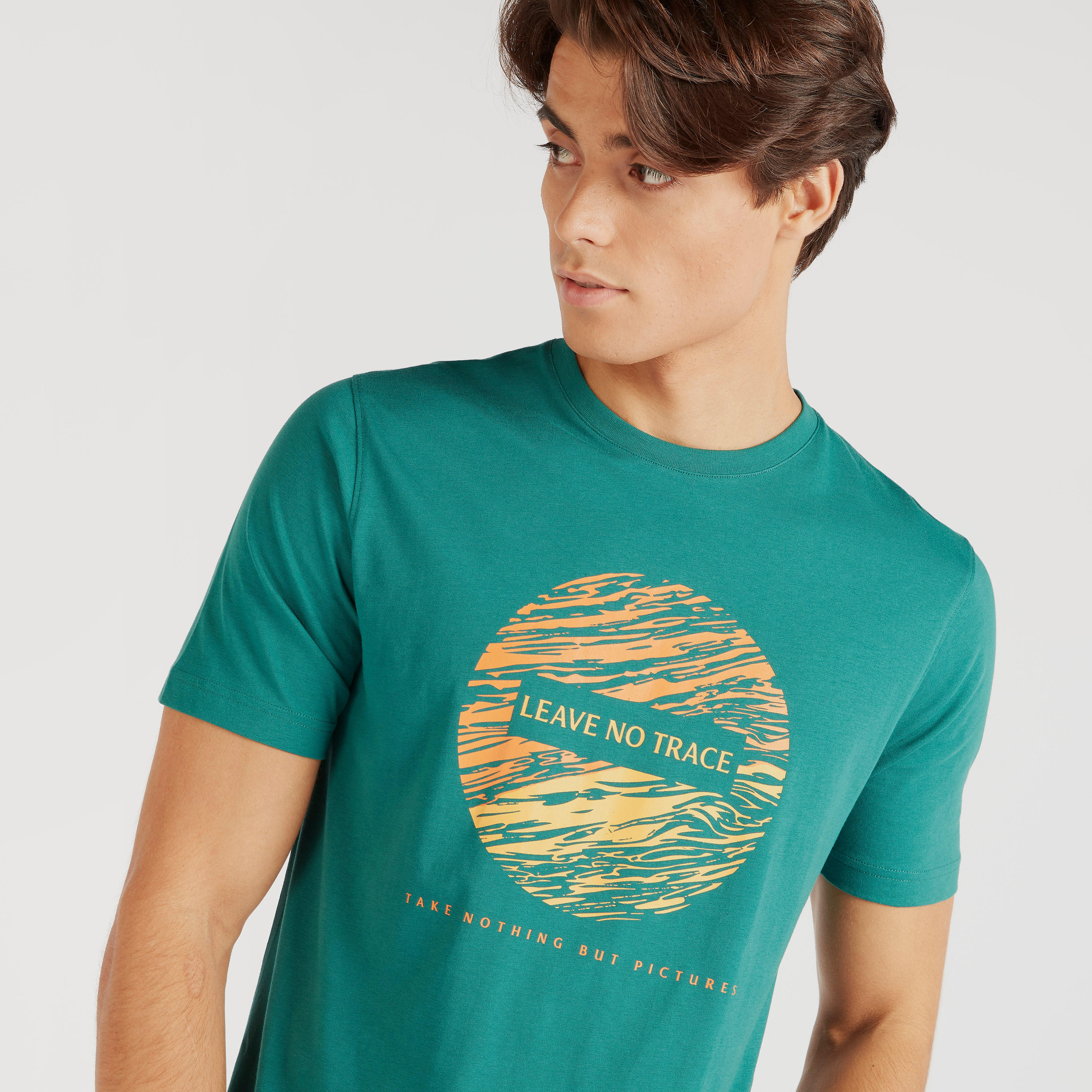 Printed Crew Neck T-shirt with Short Sleeves-men-clothing-tshirtsandpolos-tshirts-image-3