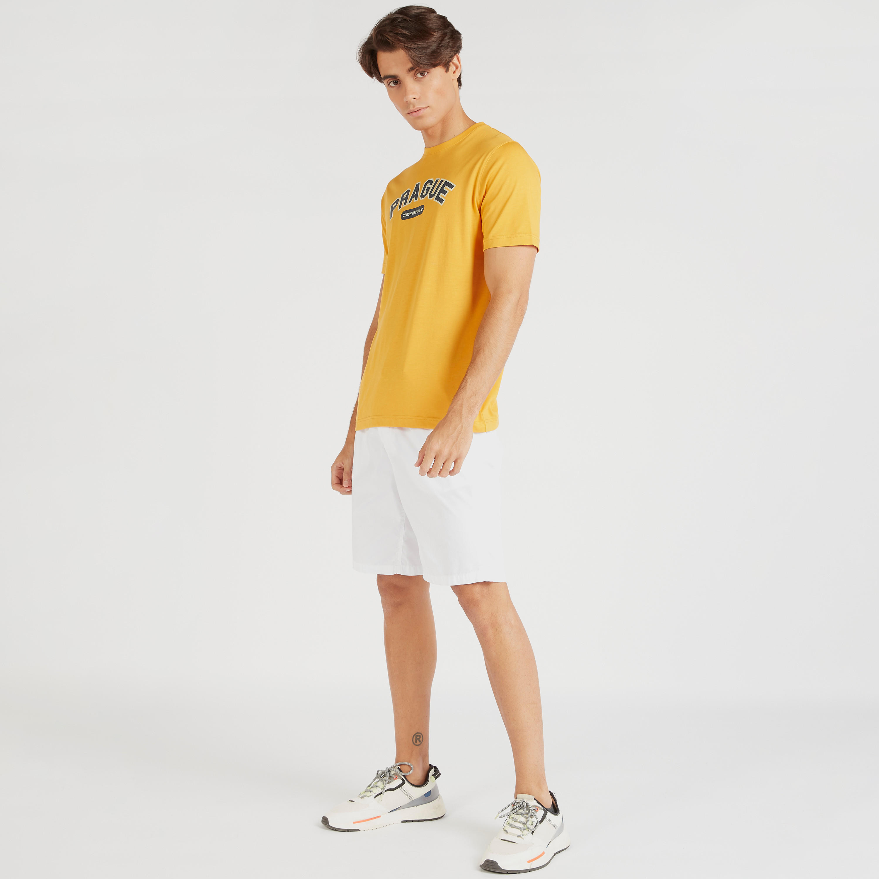 Typographic Print Crew Neck T-shirt with Short Sleeves-men-clothing-tshirtsandpolos-tshirts-image-2