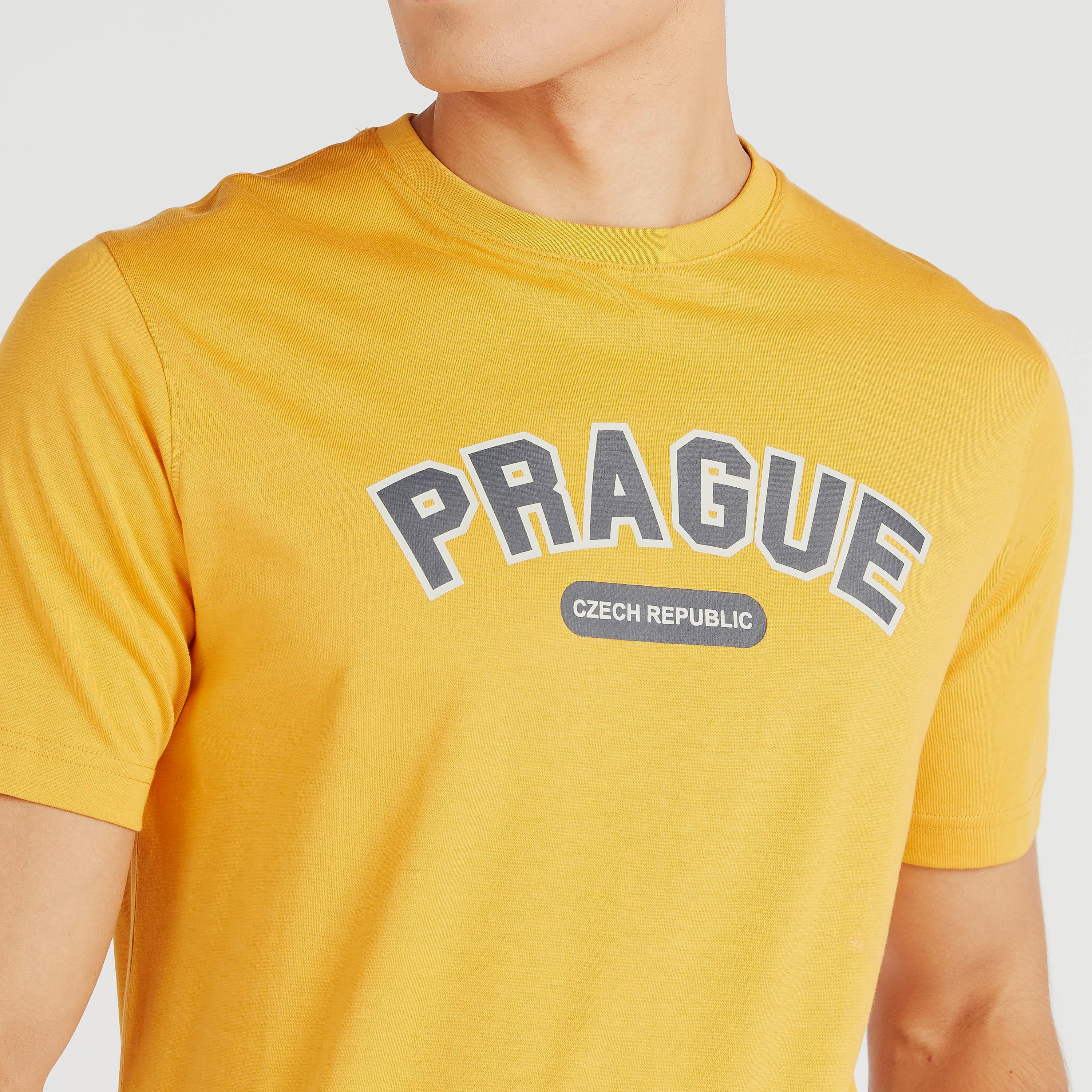Typographic Print Crew Neck T-shirt with Short Sleeves-men-clothing-tshirtsandpolos-tshirts-image-3