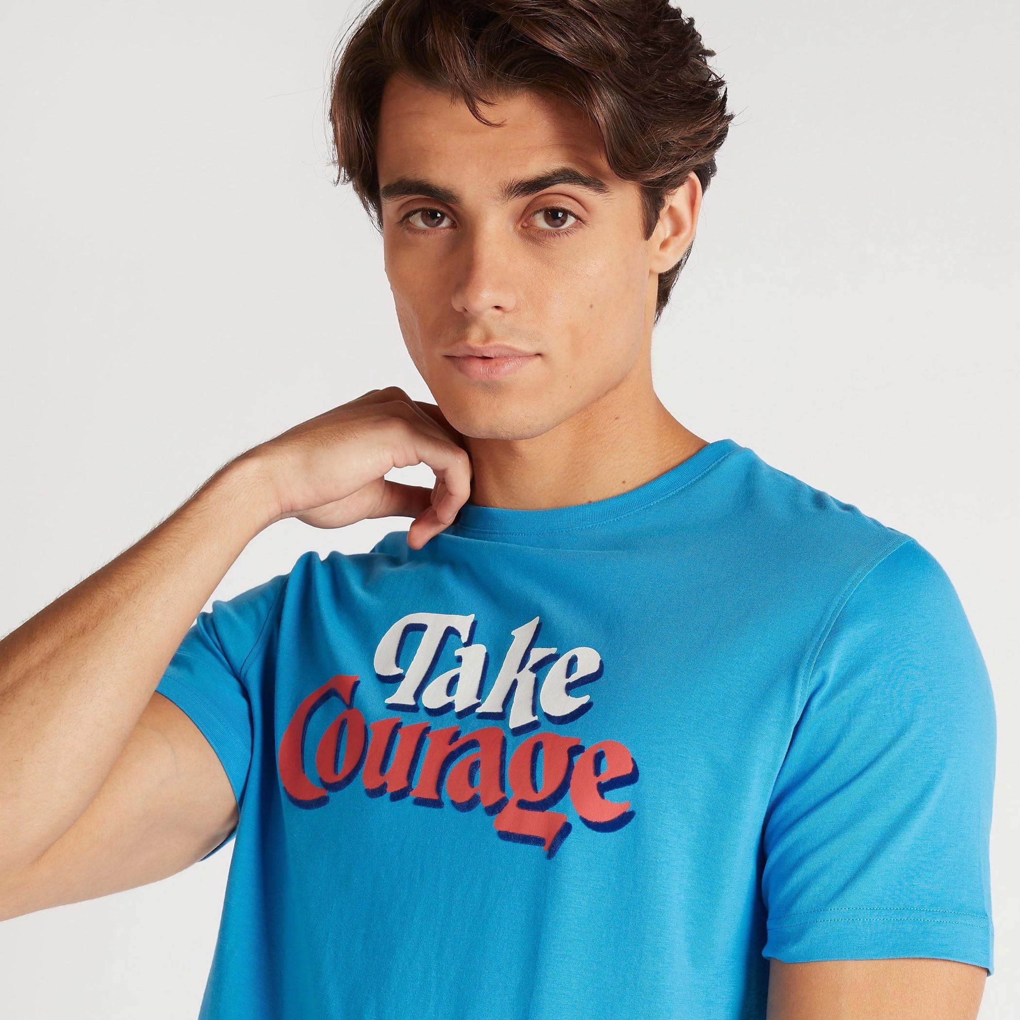 تيشيرت بقصّة سليم وياقة ضيّقة وأكمام قصيرة وطبعات-men-clothing-tshirtsandpolos-tshirts-image-5